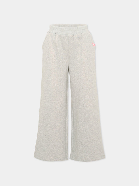 Pantalone grigio per bambina con patch,Billieblush,U22425 111