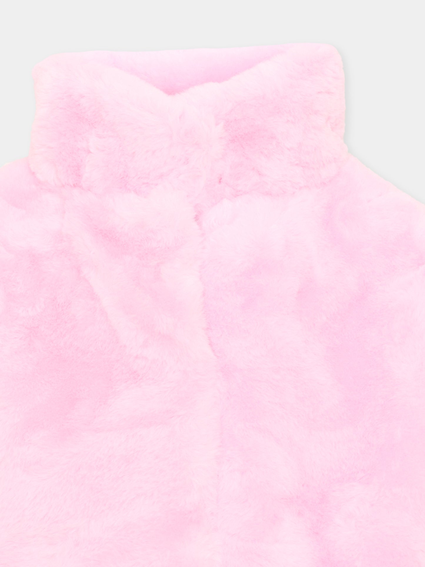 Ecopelliccia rosa per bambina con cuore,Billieblush,U22448 475
