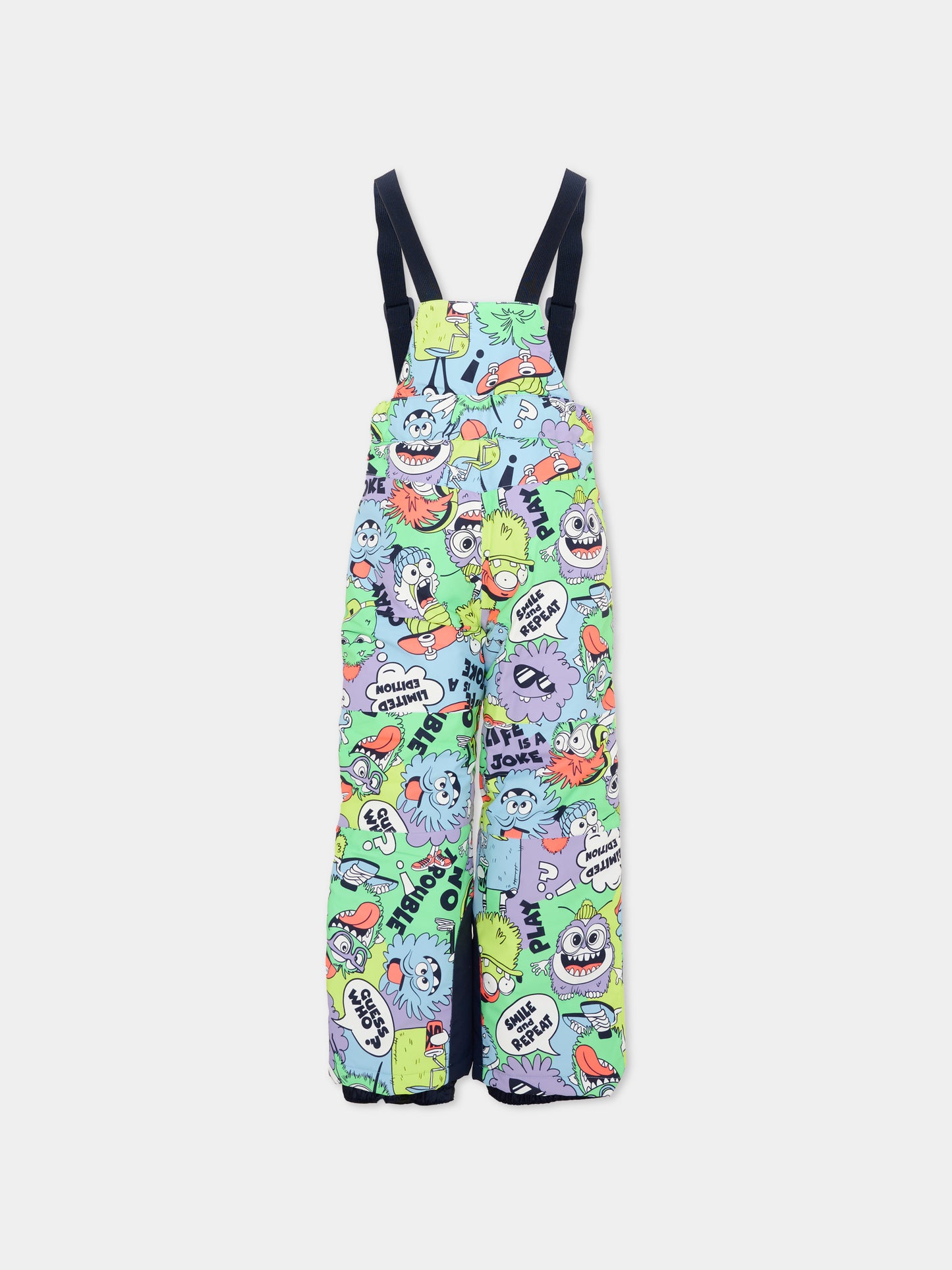 Pantalone da neve multicolor per bambino con mostri,Billieblush,U22454 Z41