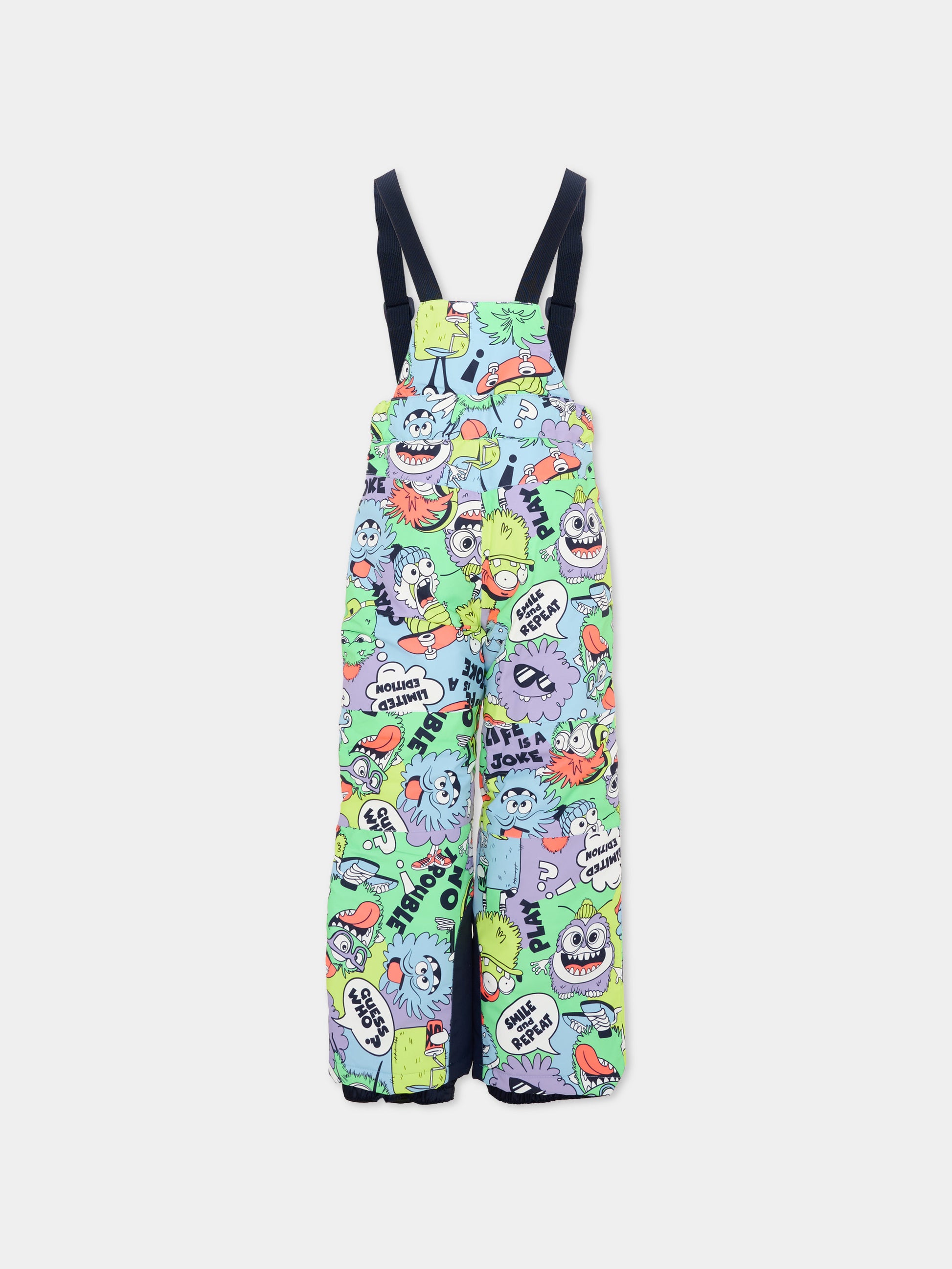 Pantalone da neve multicolor per bambino con mostri,Billieblush,U22454 Z41