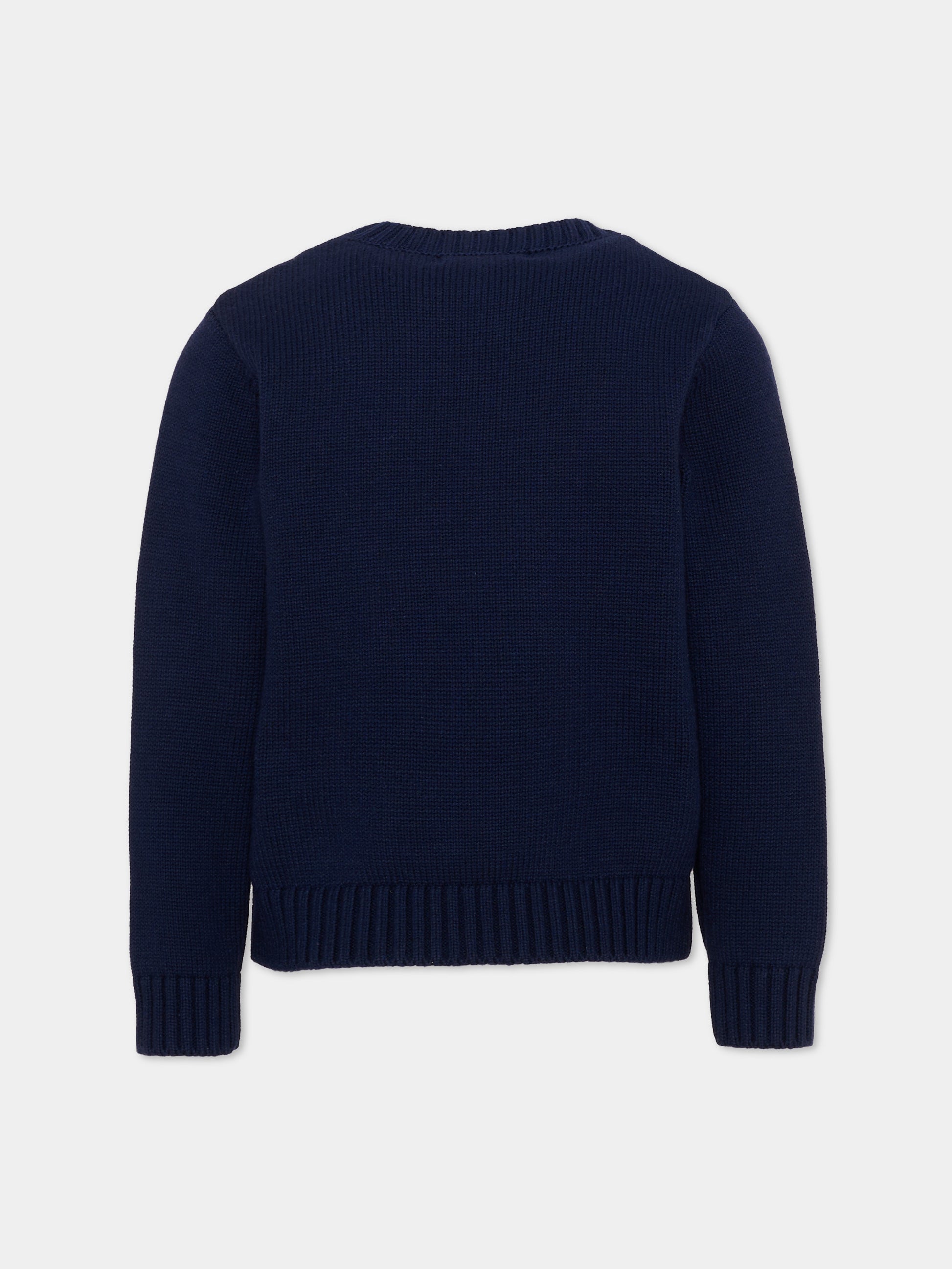 Maglione blu per bambino con dinosauro,Billieblush,U22464 85T