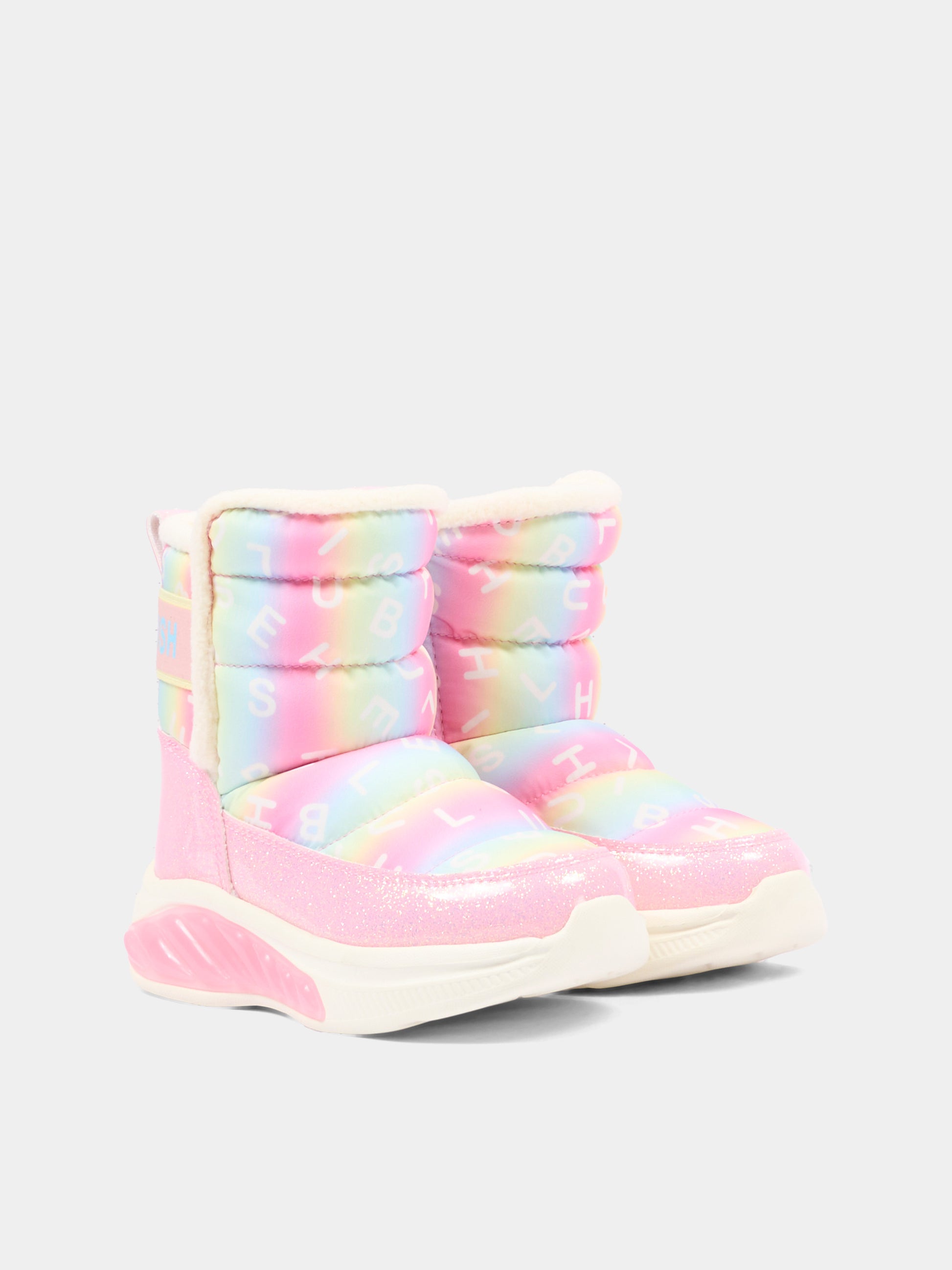 Stivali Neve rosa per bambina con logo,Billieblush,U22492 Z41