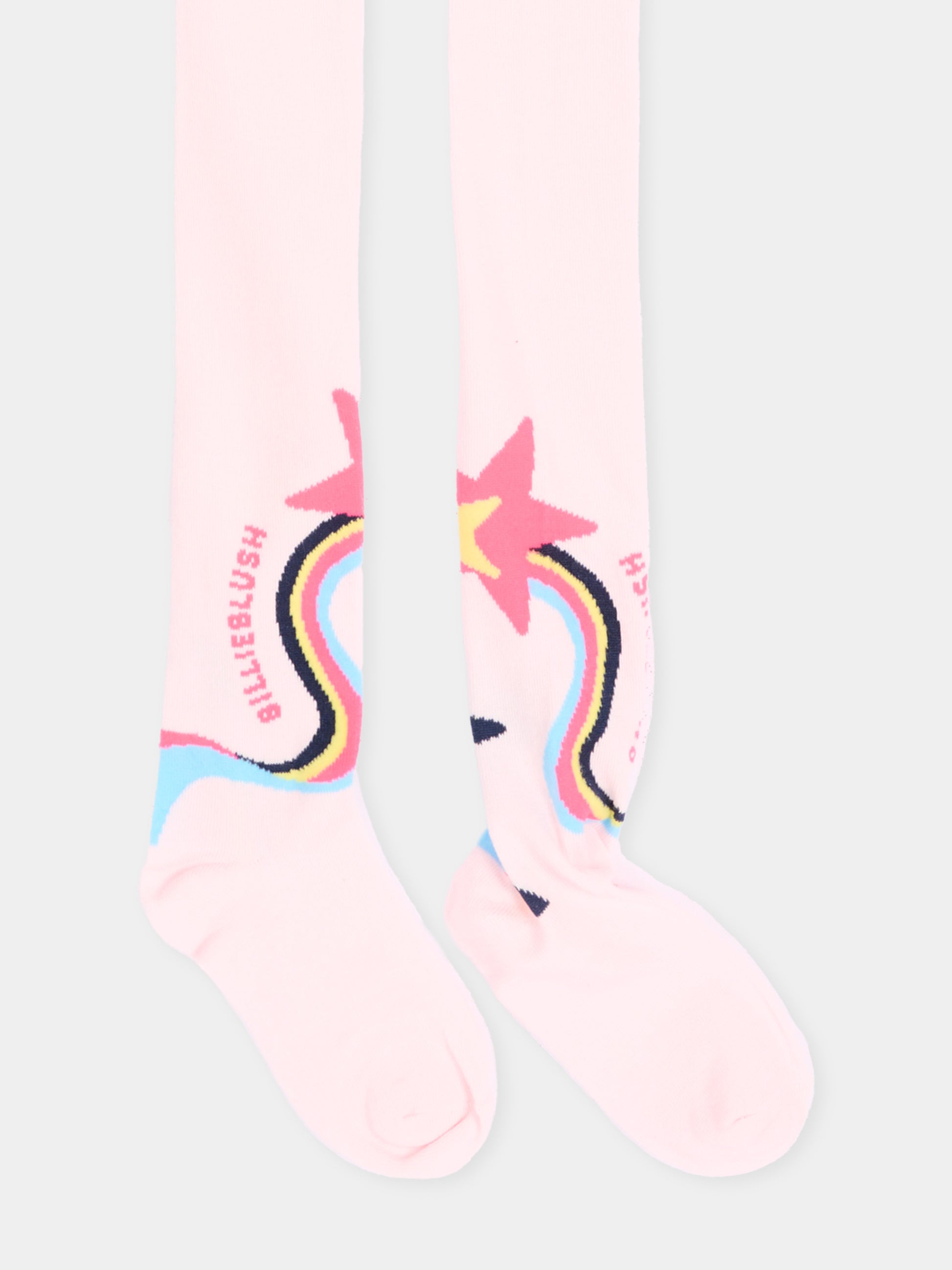 Collant rosa per bambina con stelle,Billieblush,U22511 475