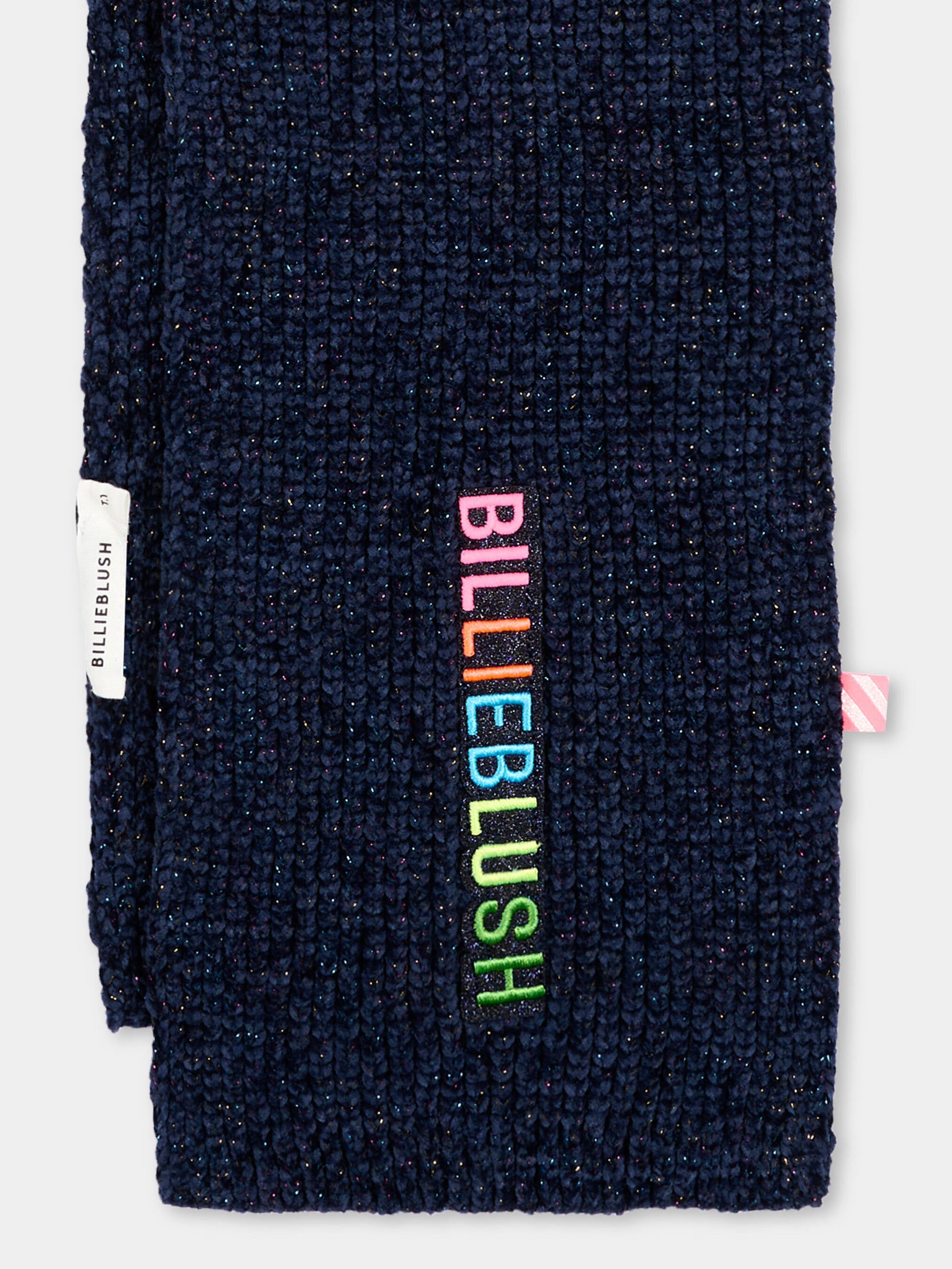 Sciarpa blu per bambina con logo,Billieblush,U22519 85T