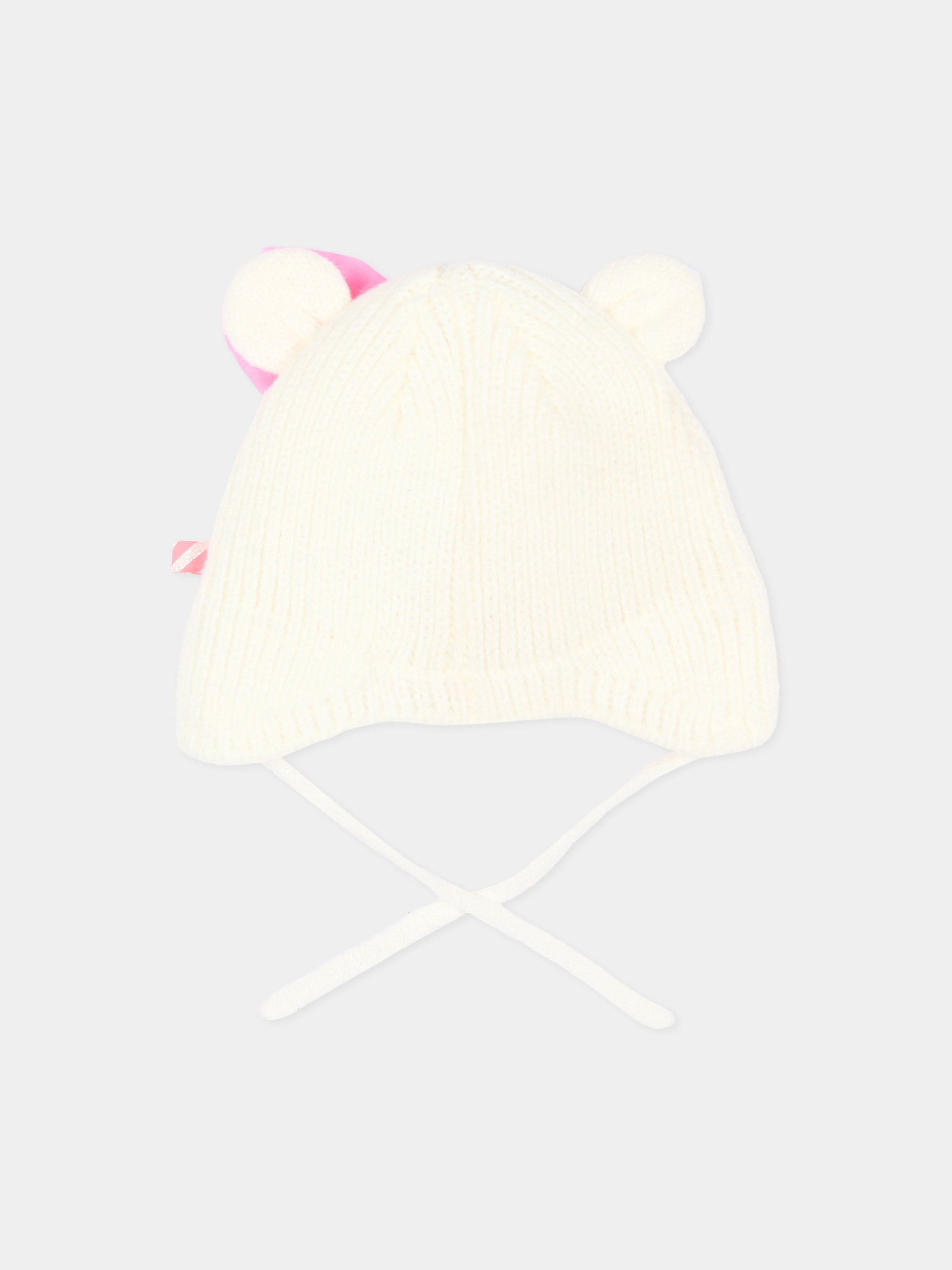 Berretto avorio per neonata con fiocco,Billieblush,U22544 121