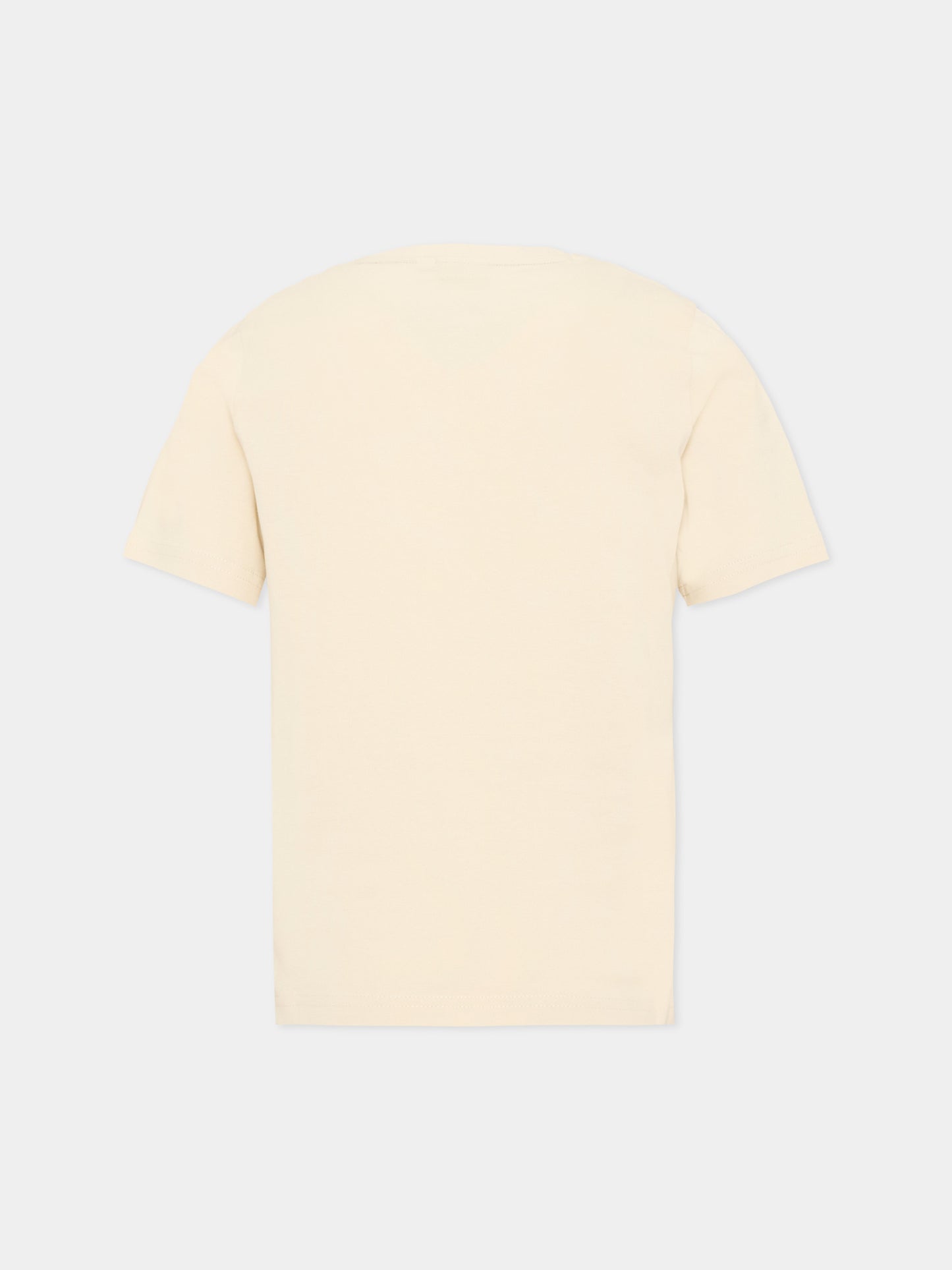 T-Shirt beige per bambino con logo,Boss,J52711 21C