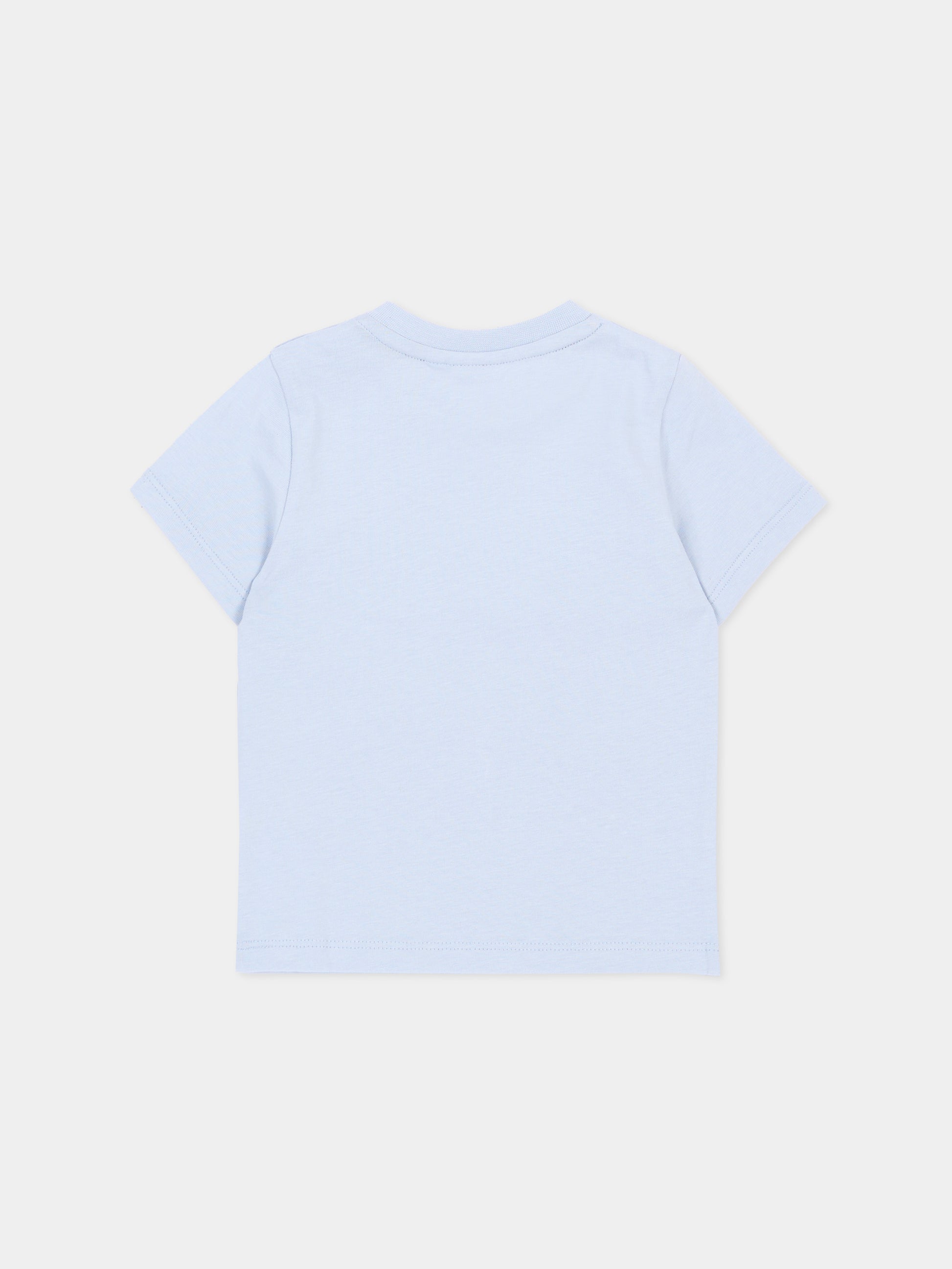 T-Shirt celeste per neonato con logo,Boss,J52712 796