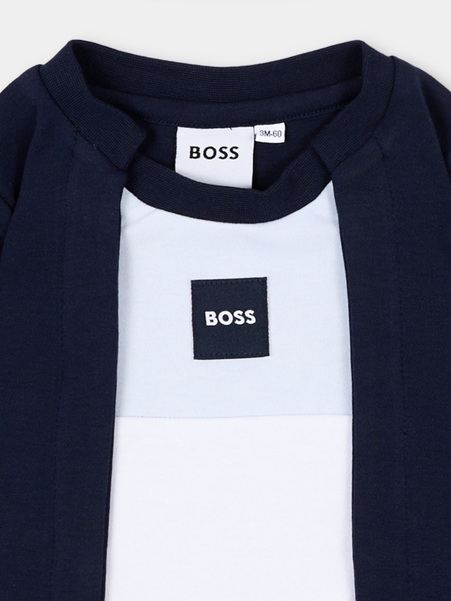 Set Tutine blu per neonato con logo,Boss,J53292 849