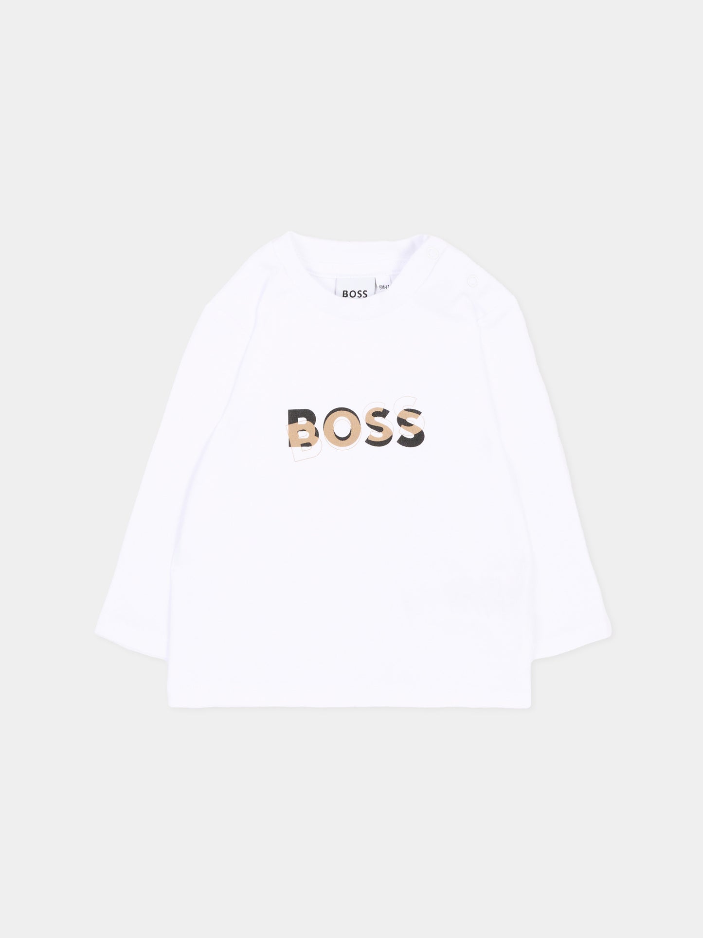 Completo sportivo nero per neonato con logo,Boss,J53305 09B