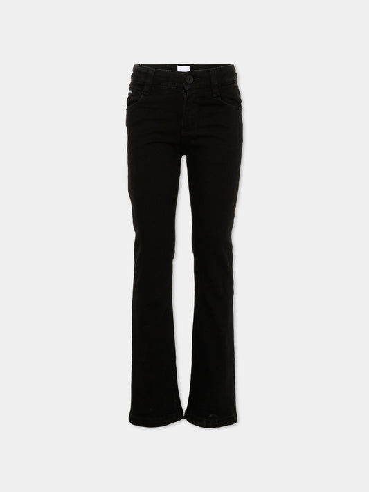 Jeans nero per bambino con logo,Boss,J53357 09B