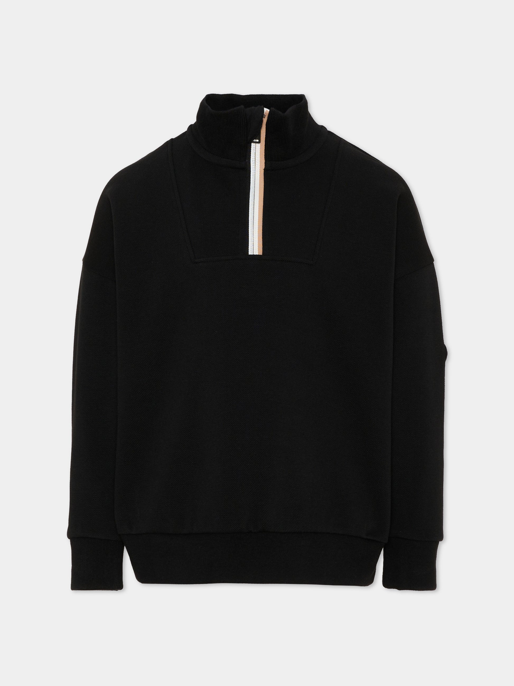 Felpa nera per bambino,Boss,J53403 09B