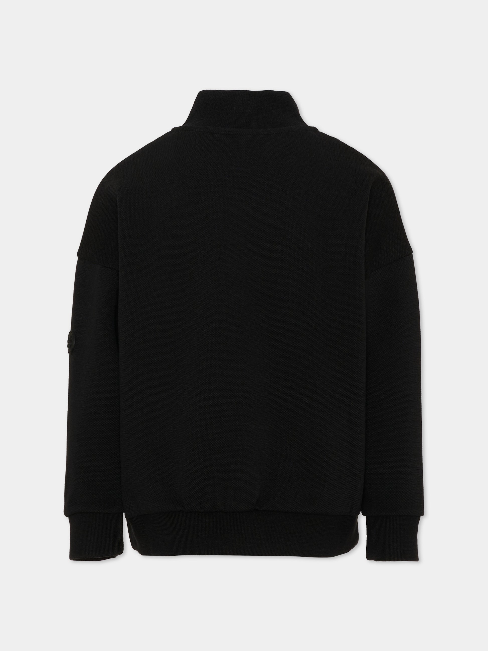 Felpa nera per bambino,Boss,J53403 09B