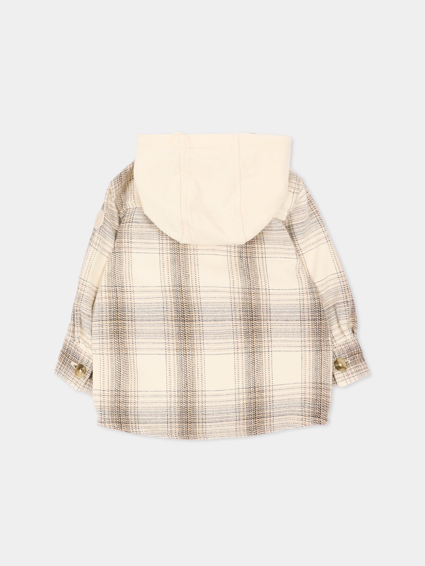 Camicia avorio per neonato a quadri,Boss,J53479 120