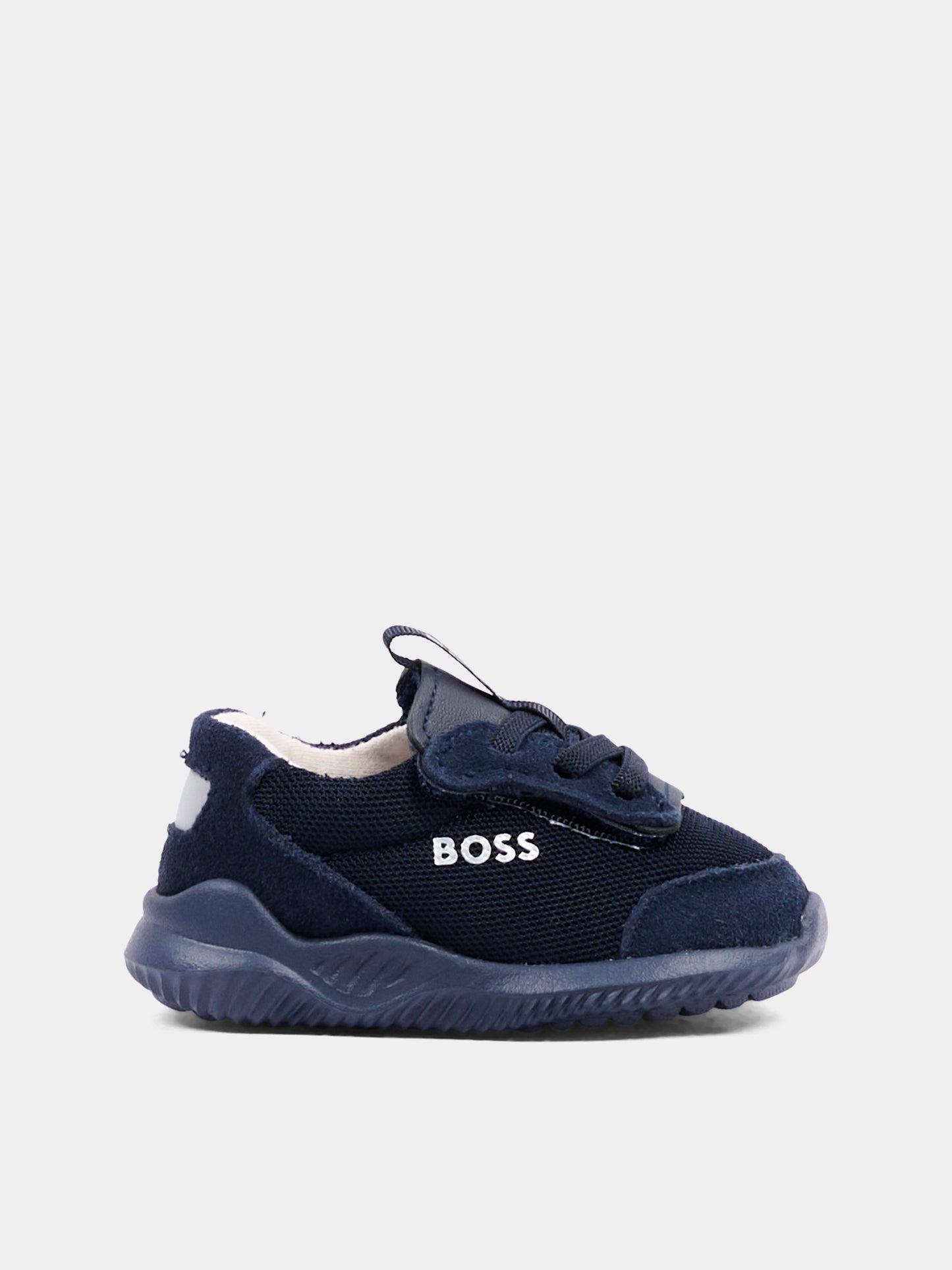 Sneakers blu per neonato con logo,Boss,J53552 849