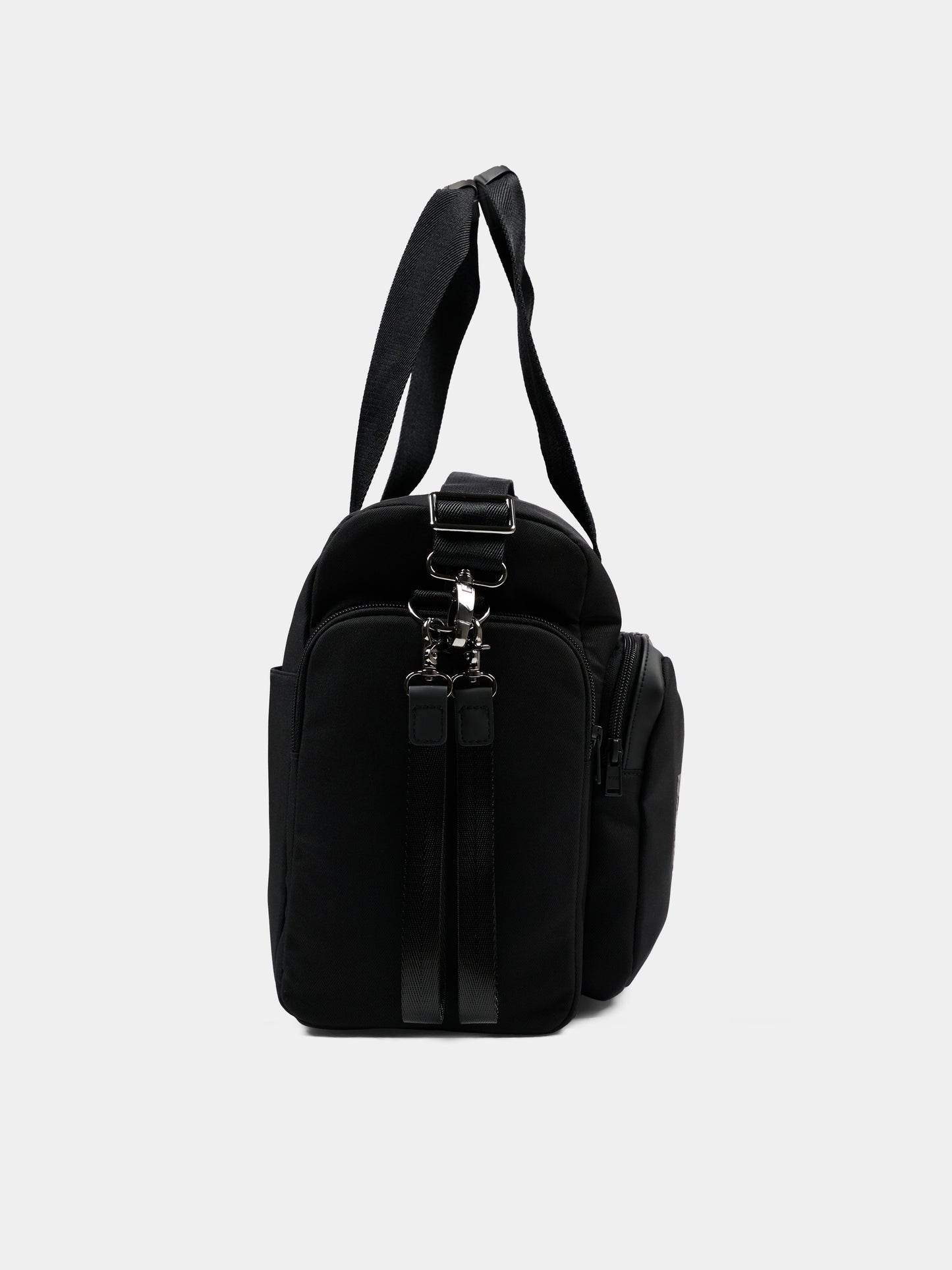 Borsa mamma nera per neonati con logo,Boss,J53561 09B