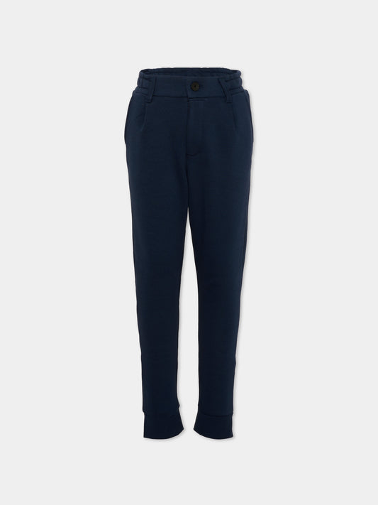 Pantalone blu per bambino con logo,Boss,J53623 849