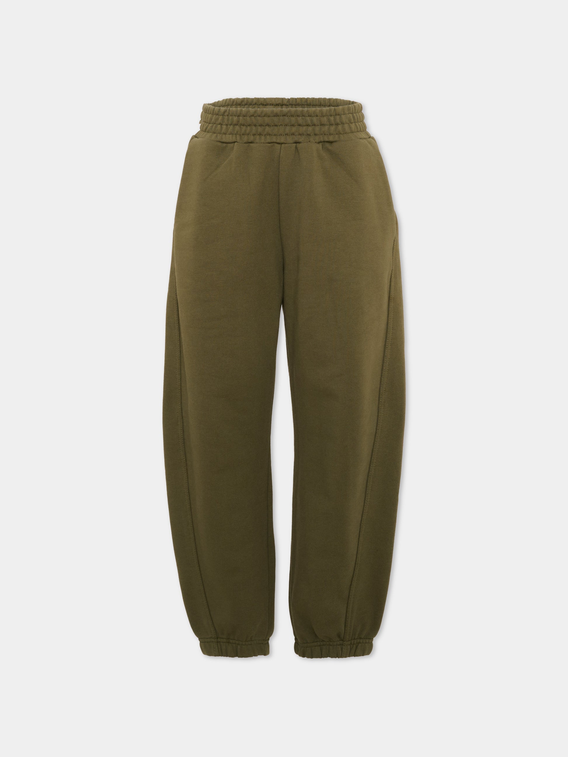 Pantaloni sportivi verdi per bambino con logo,Givenchy Kids,H31279 653