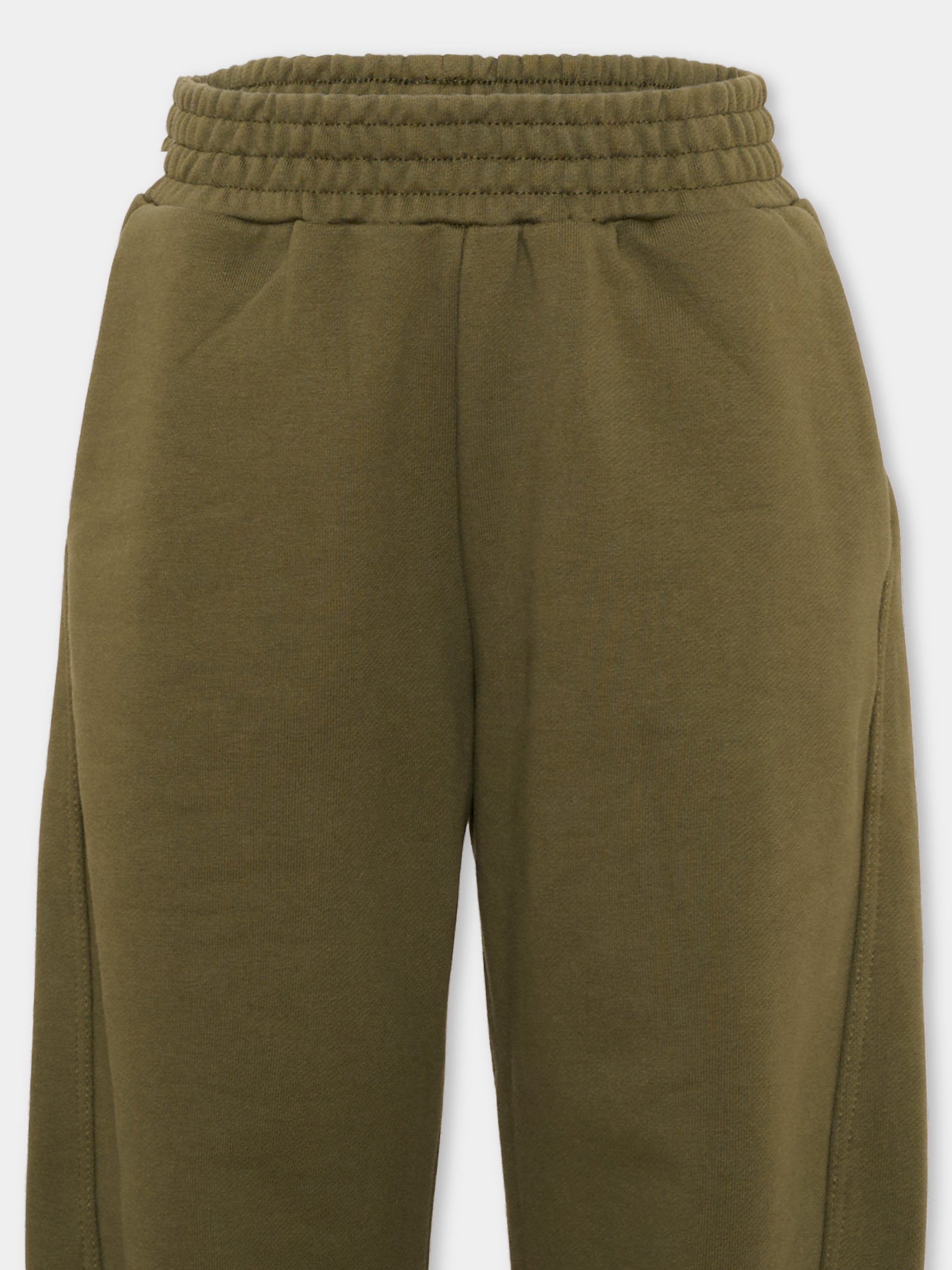 Pantaloni sportivi verdi per bambino con logo,Givenchy Kids,H31279 653