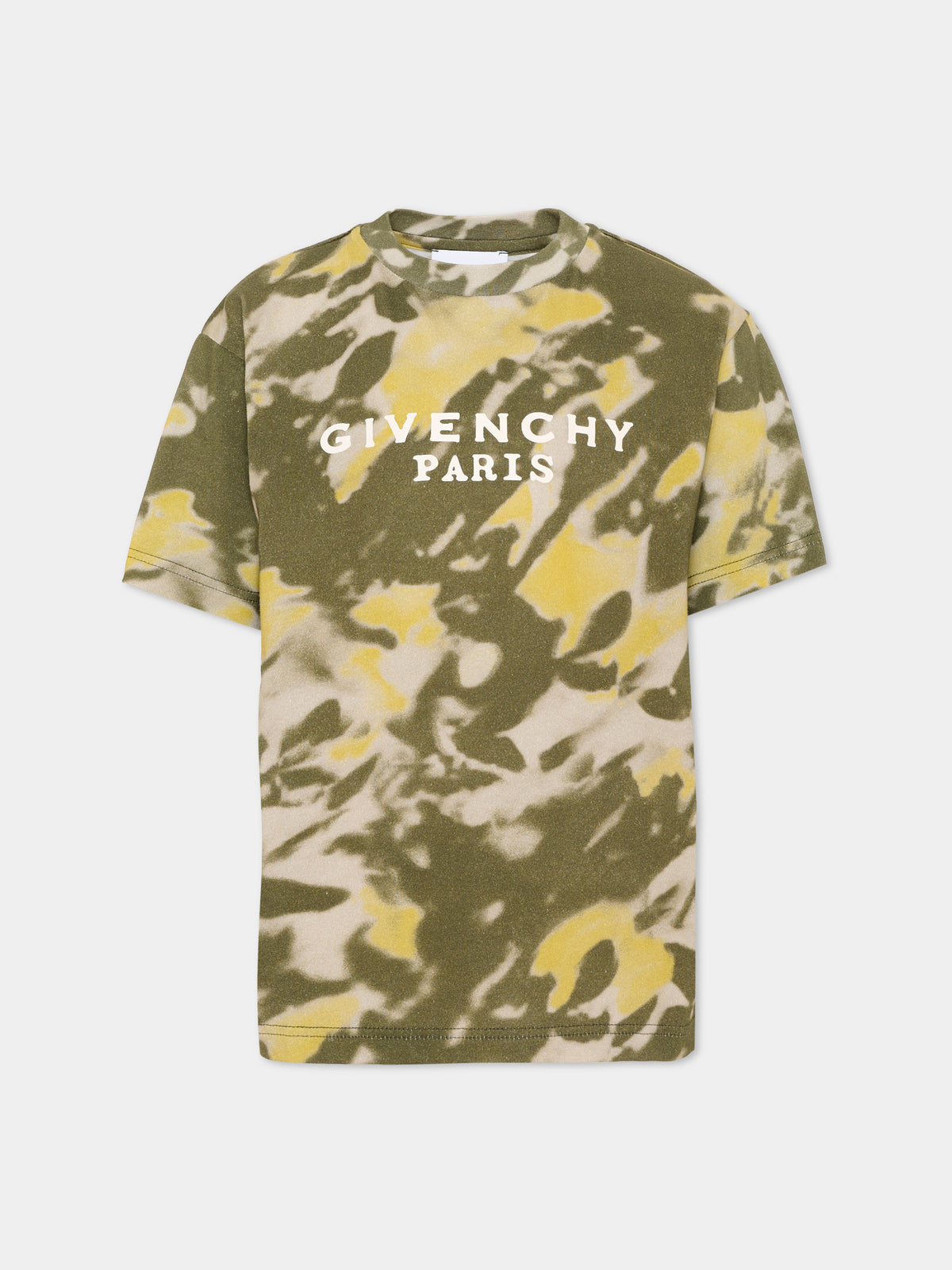 T-Shirt verde per bambino con logo,Givenchy Kids,H31281 653