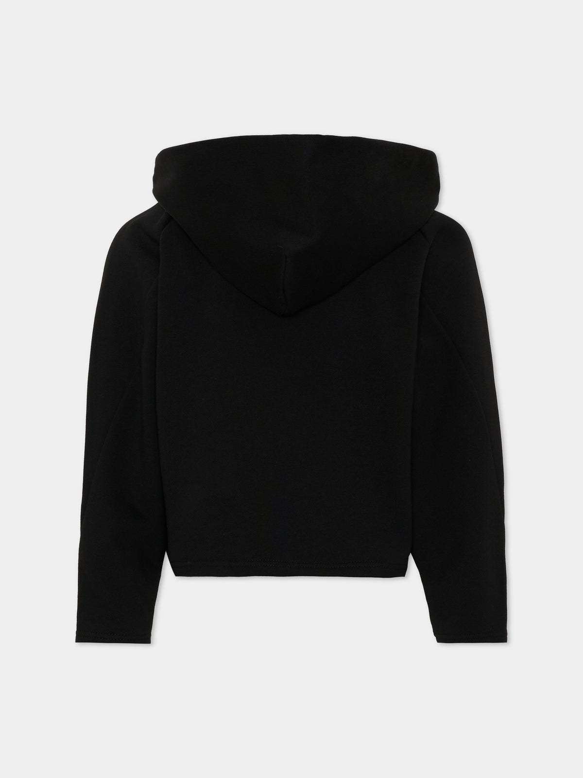 Felpa nera per bambina con logo,Givenchy Kids,H31327 09B