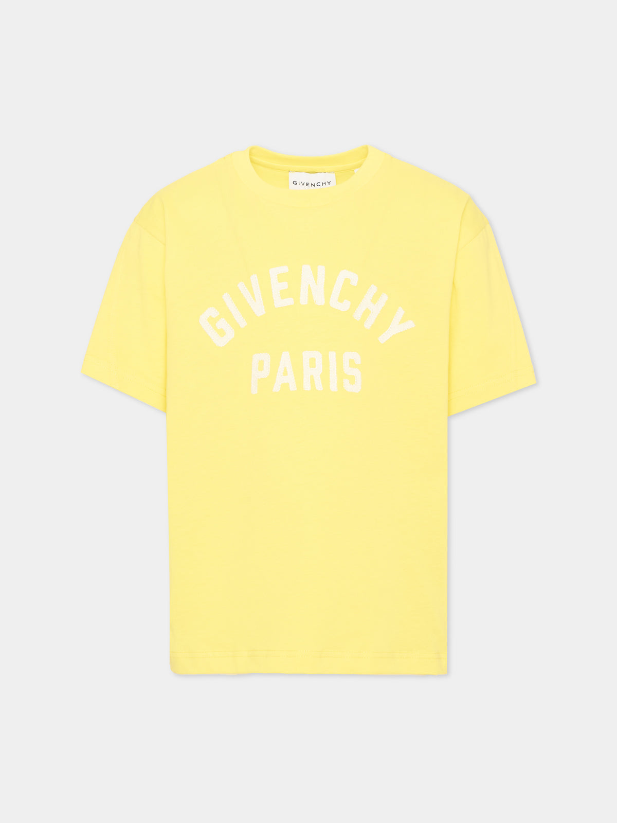 T-Shirt gialla per bambini con logo,Givenchy Kids,H31345 508