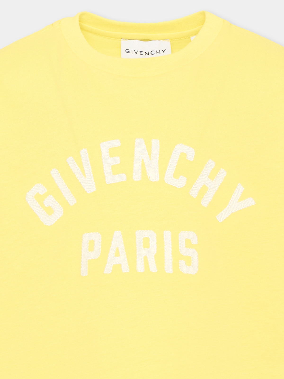 T-Shirt gialla per bambini con logo,Givenchy Kids,H31345 508
