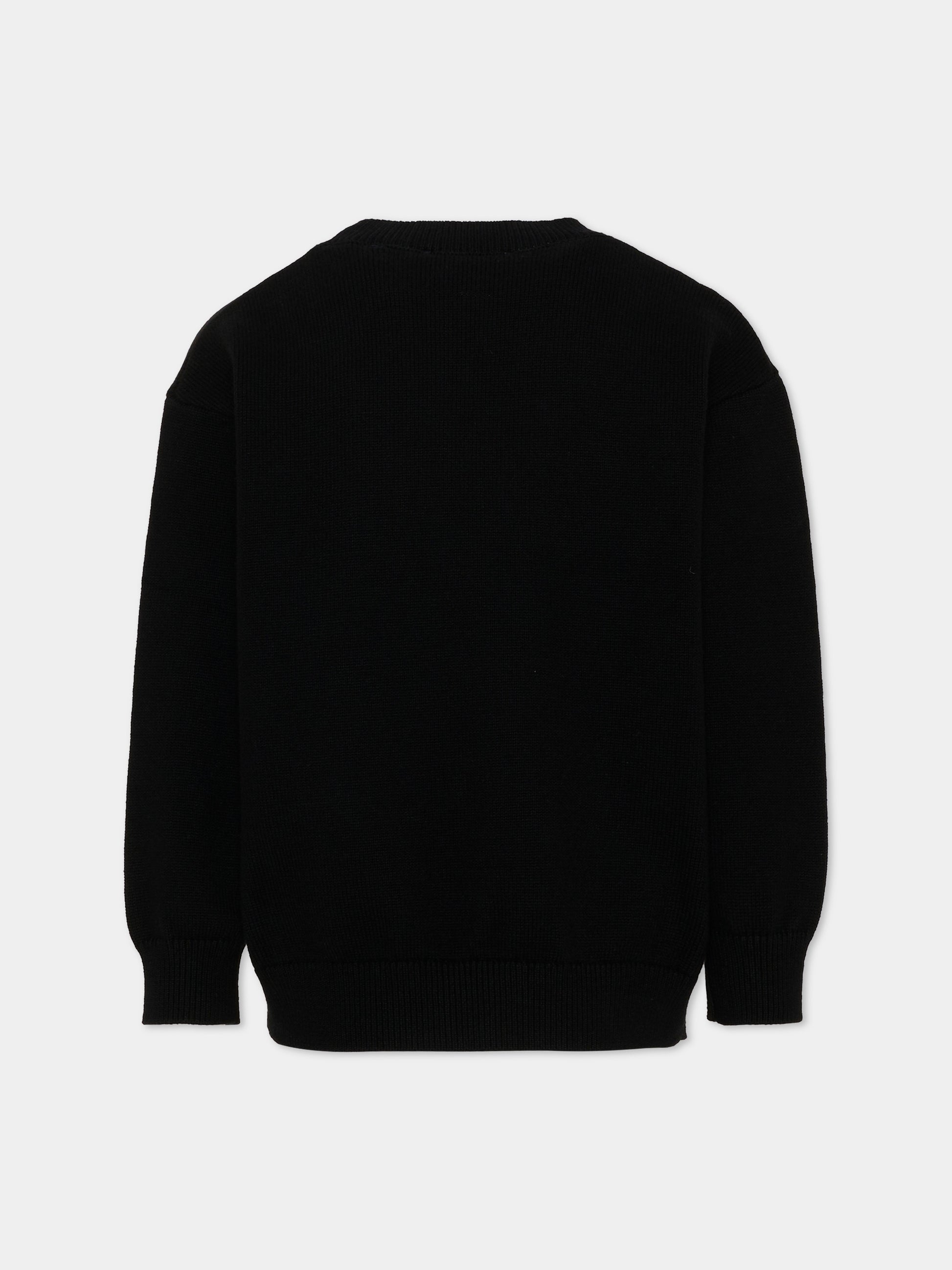 Maglione nero per bambini con logo,Givenchy Kids,H31441 09B