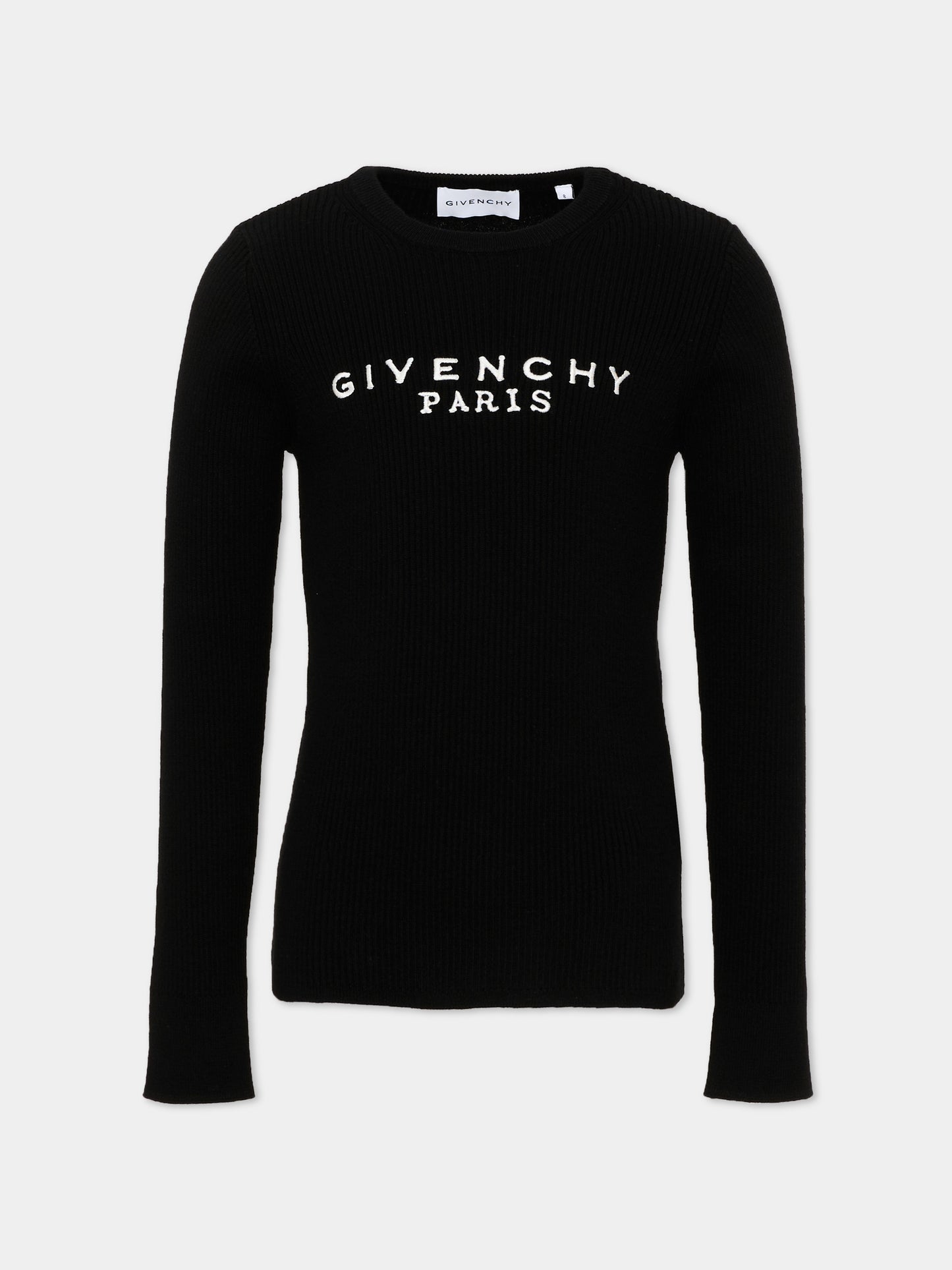 Maglione nero per bambina con logo,Givenchy Kids,H31556 09B