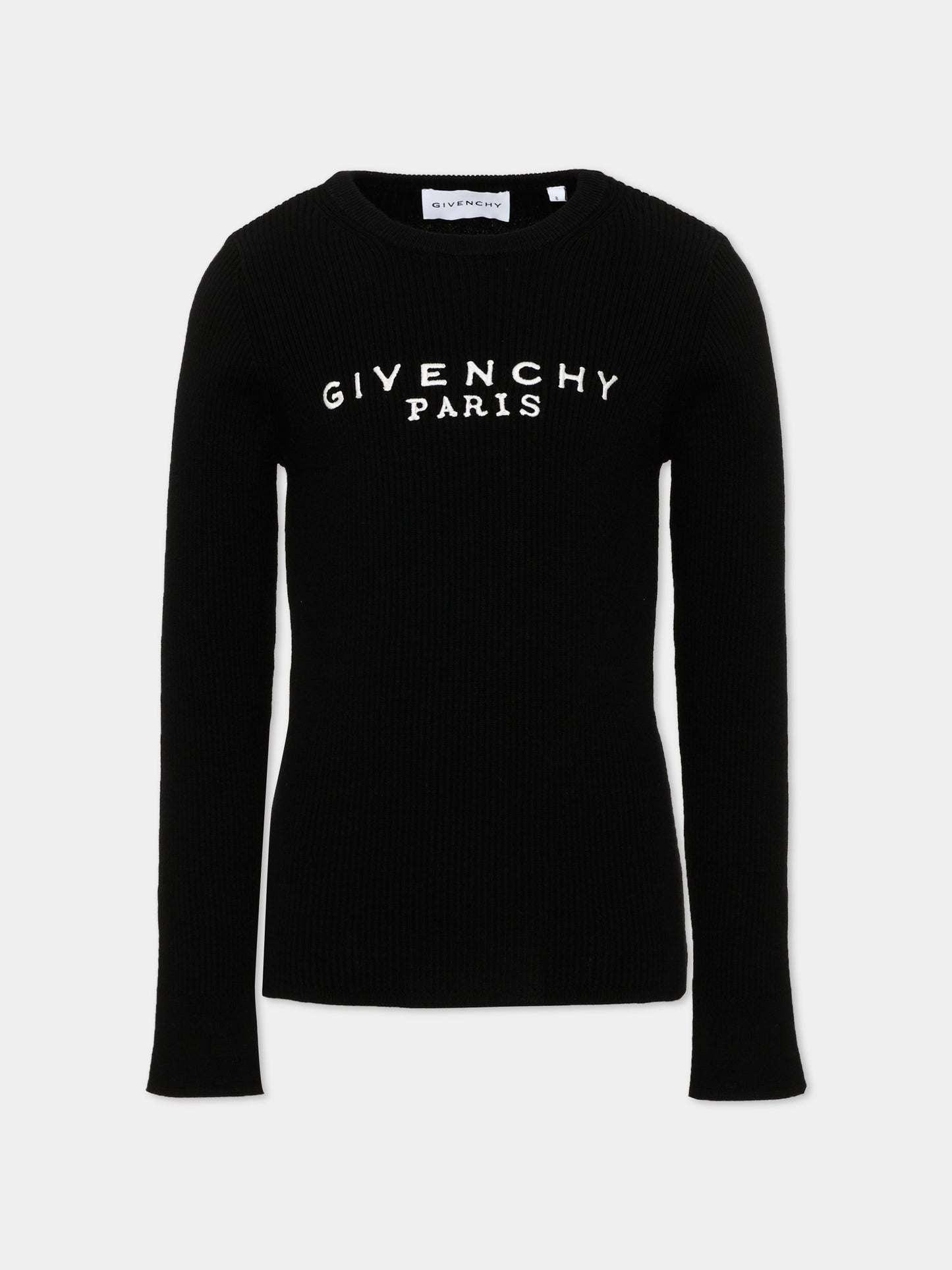 Maglione nero per bambina con logo,Givenchy Kids,H31556 09B