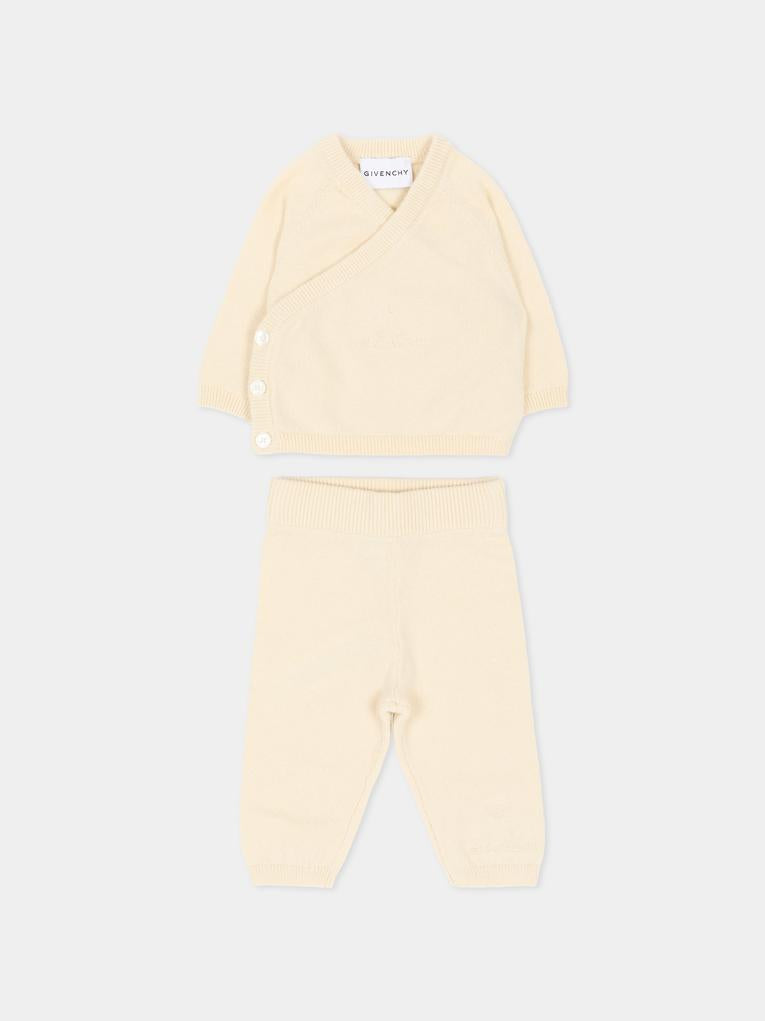 Completo nascita beige per neonati,Givenchy Kids,H31563 21K