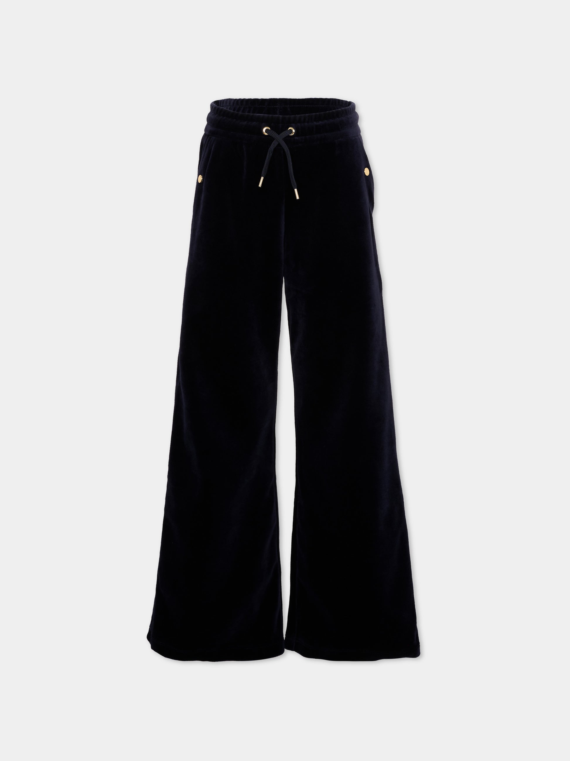 Pantaloni sportivi blu per bambina con logo,Chloé Kids,C21263 859