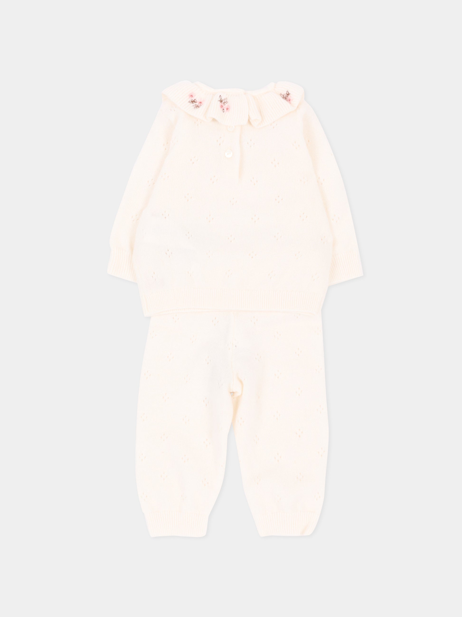 Completo nascita avorio per neonata in maglia,Chloé Kids,C21373 148