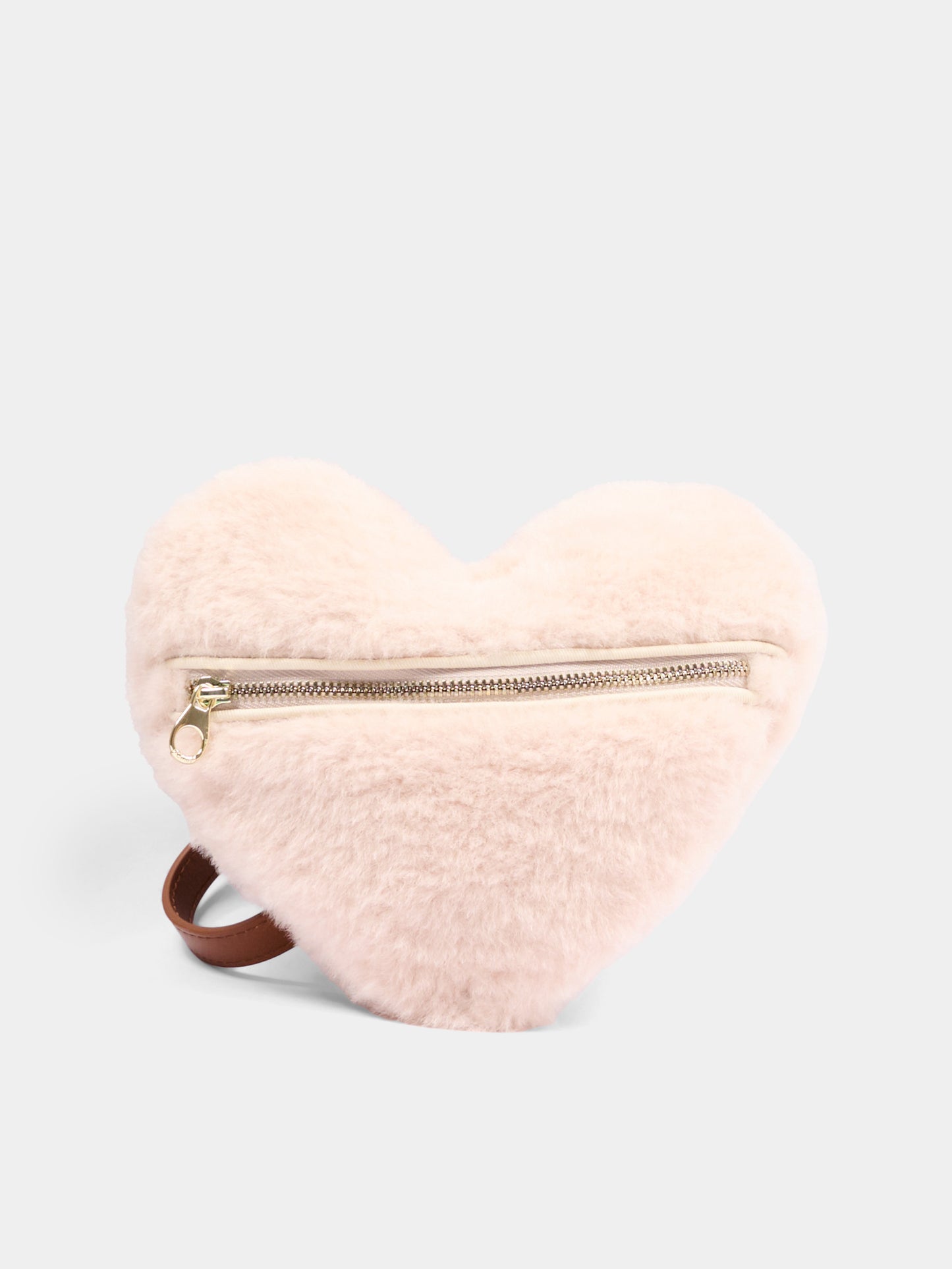 Borsa beige a cuore per bambina,Chloé Kids,C21397 P02