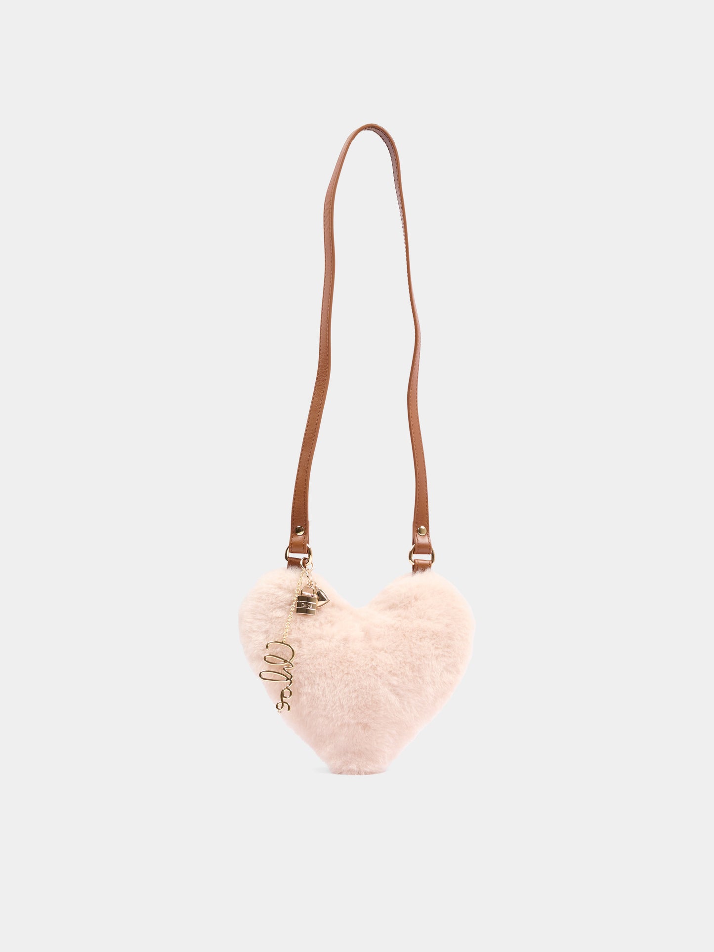 Borsa beige a cuore per bambina,Chloé Kids,C21397 P02
