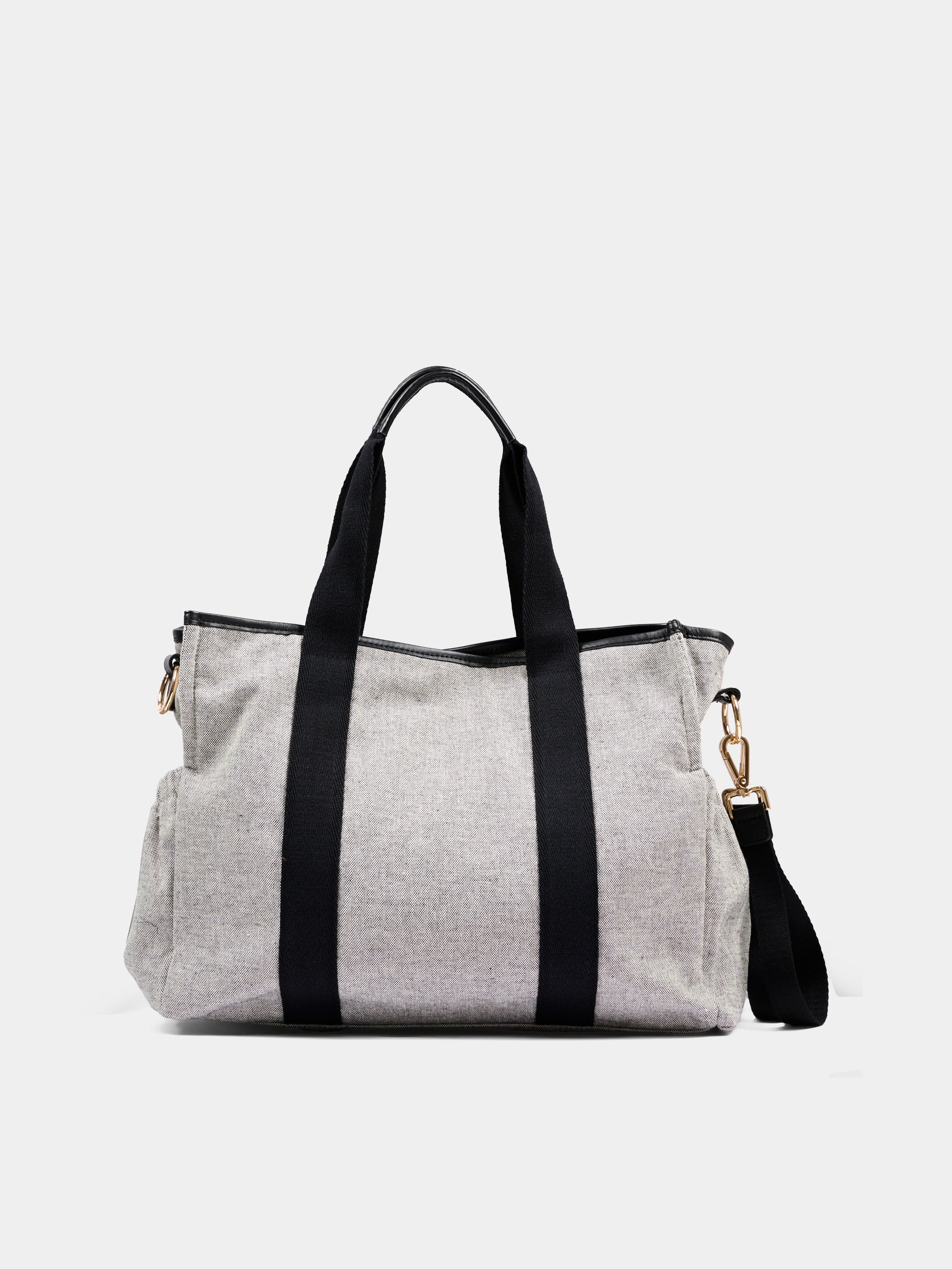 Borsa mamma grigia per neonati con logo,Chloé Kids,C21398 A46