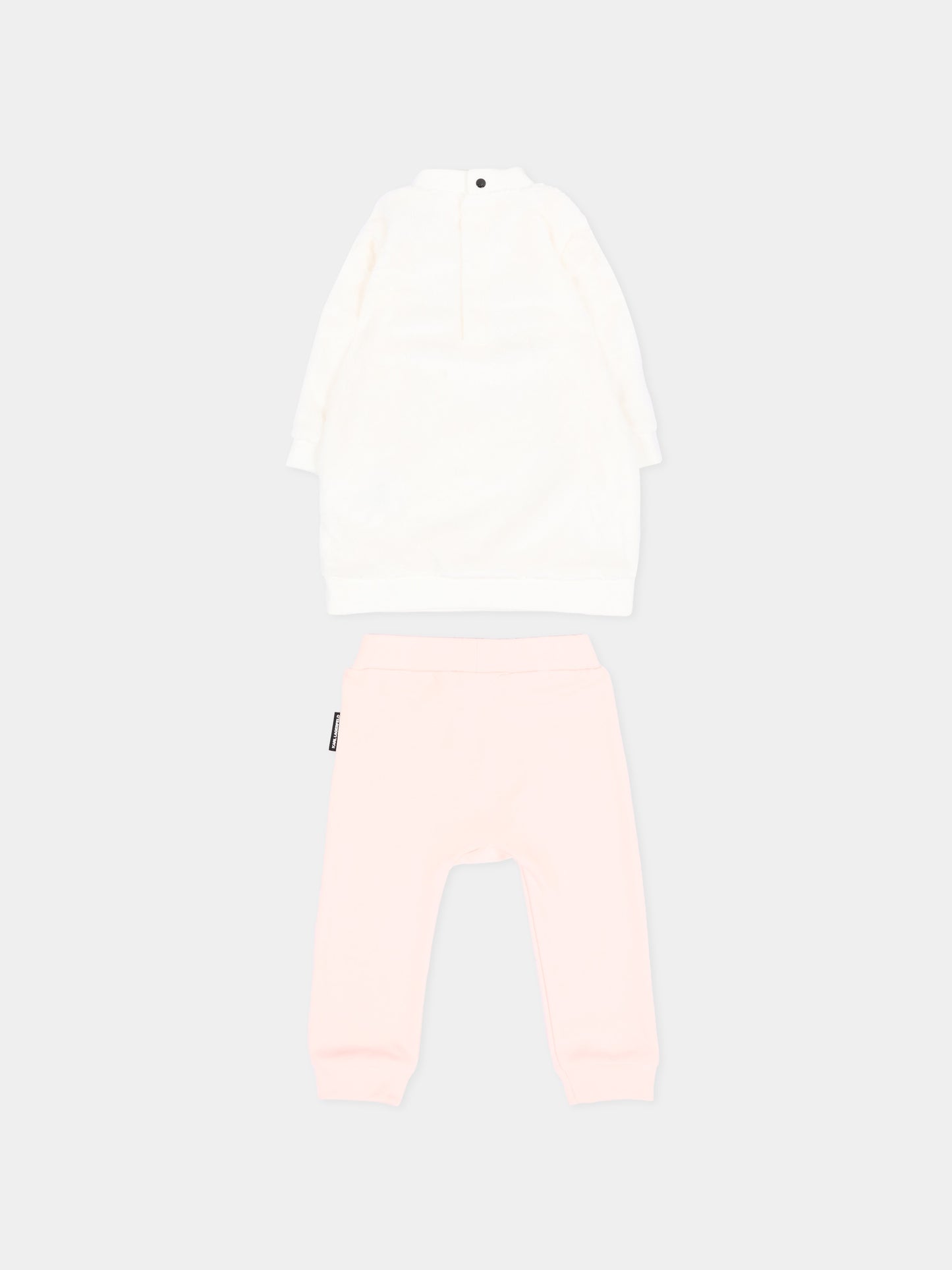 Completo sportivo lungo rosa neonata con Choupette,Karl Lagerfeld Kids,Z31279 N74