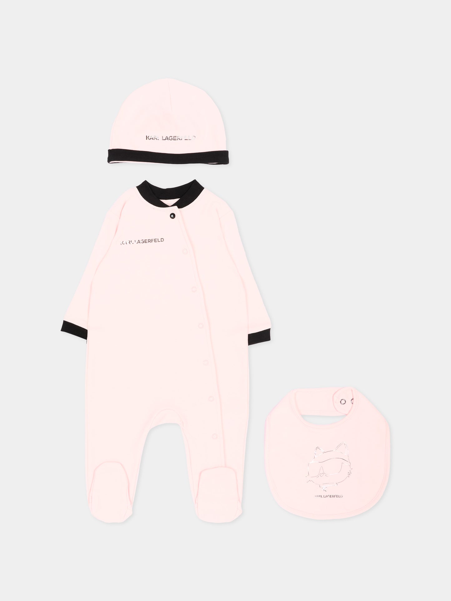 Set tutina rosa per neonata con Choupette,Karl Lagerfeld Kids,Z31280 46M