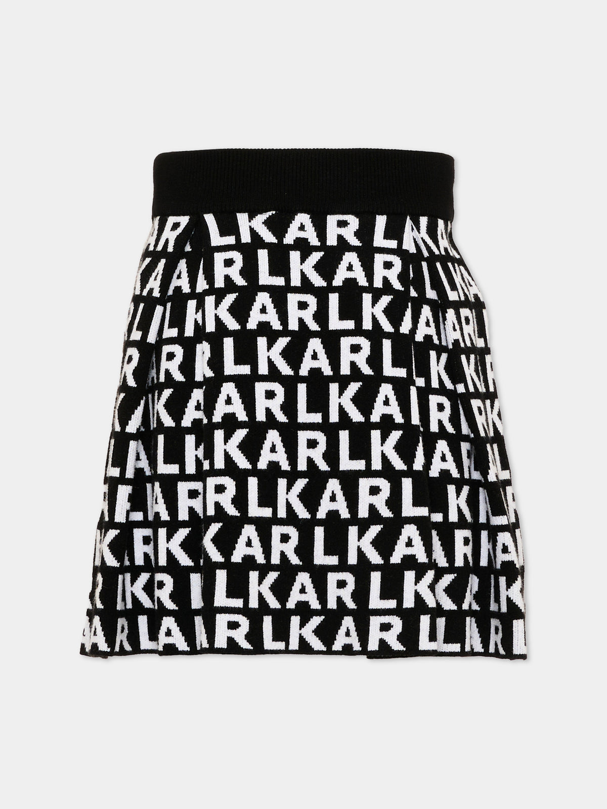 Gonna nera per bambina con logo,Karl Lagerfeld Kids,Z31348 M41