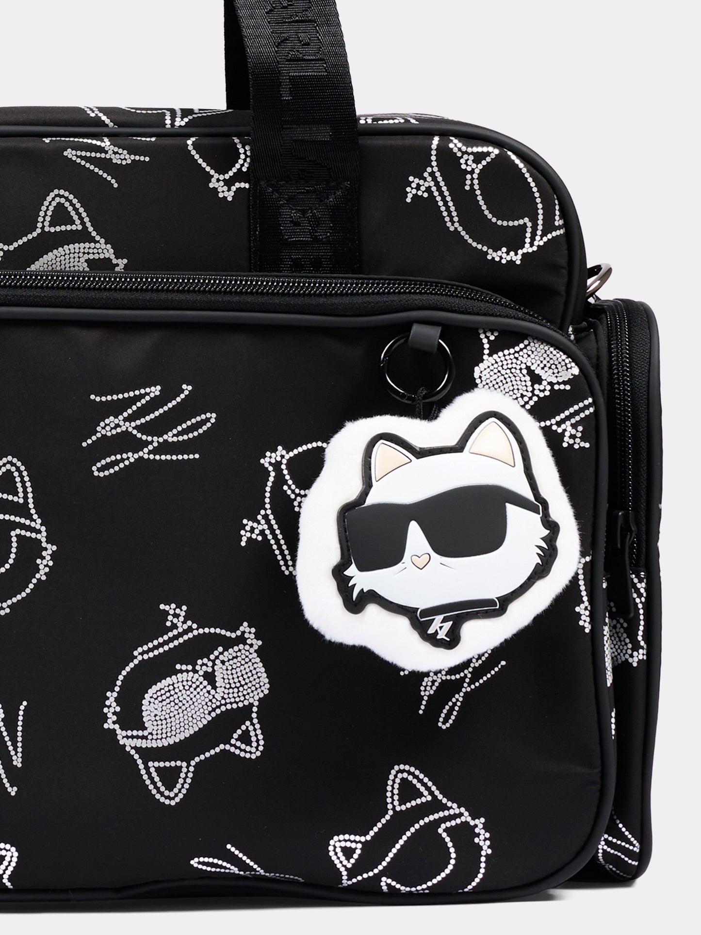 Borsa mamma nera per neonati con Choupette,Karl Lagerfeld Kids,Z31414 09B