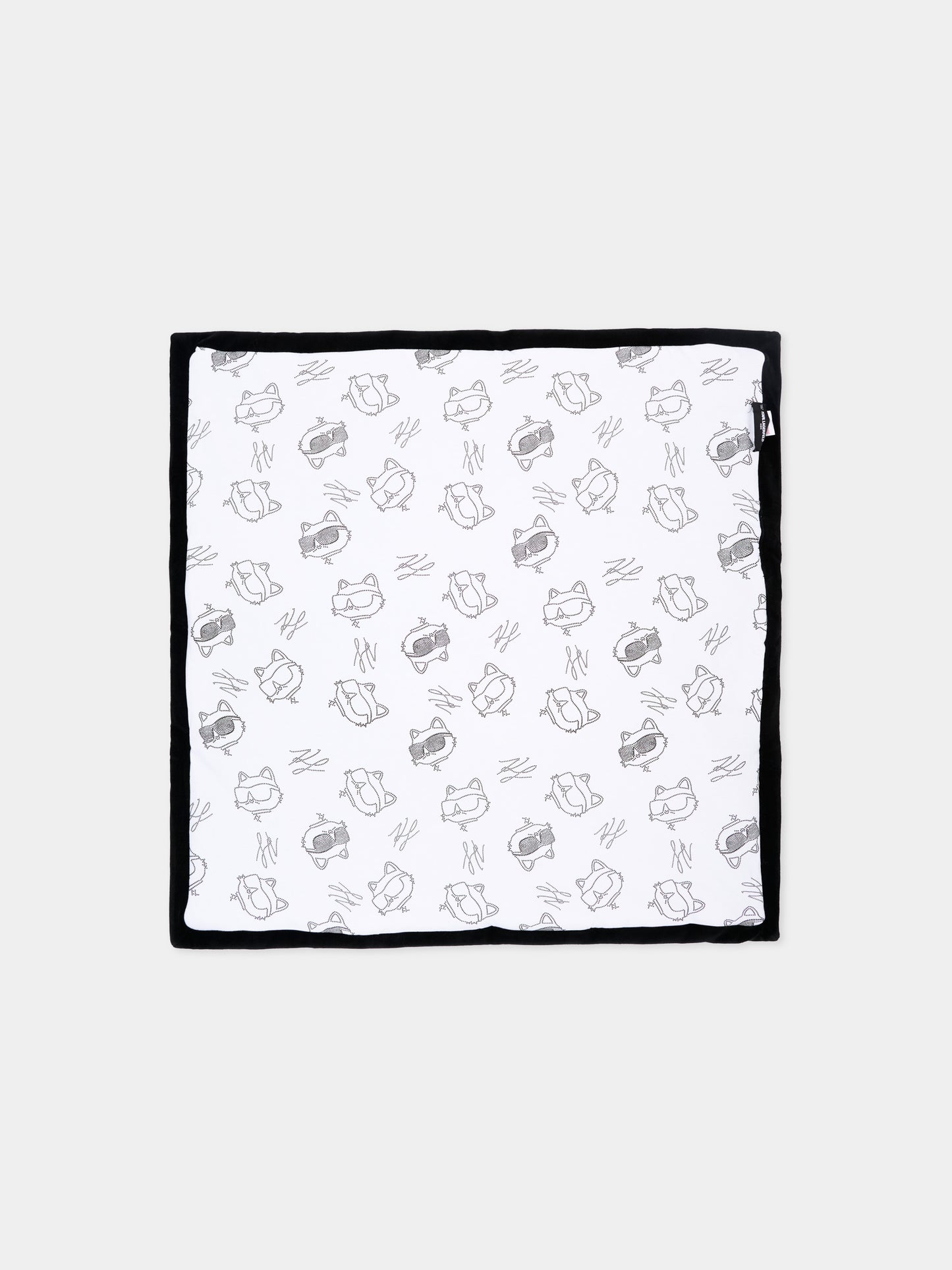 Coperta nera per neonati con logo,Karl Lagerfeld Kids,Z31418 09B