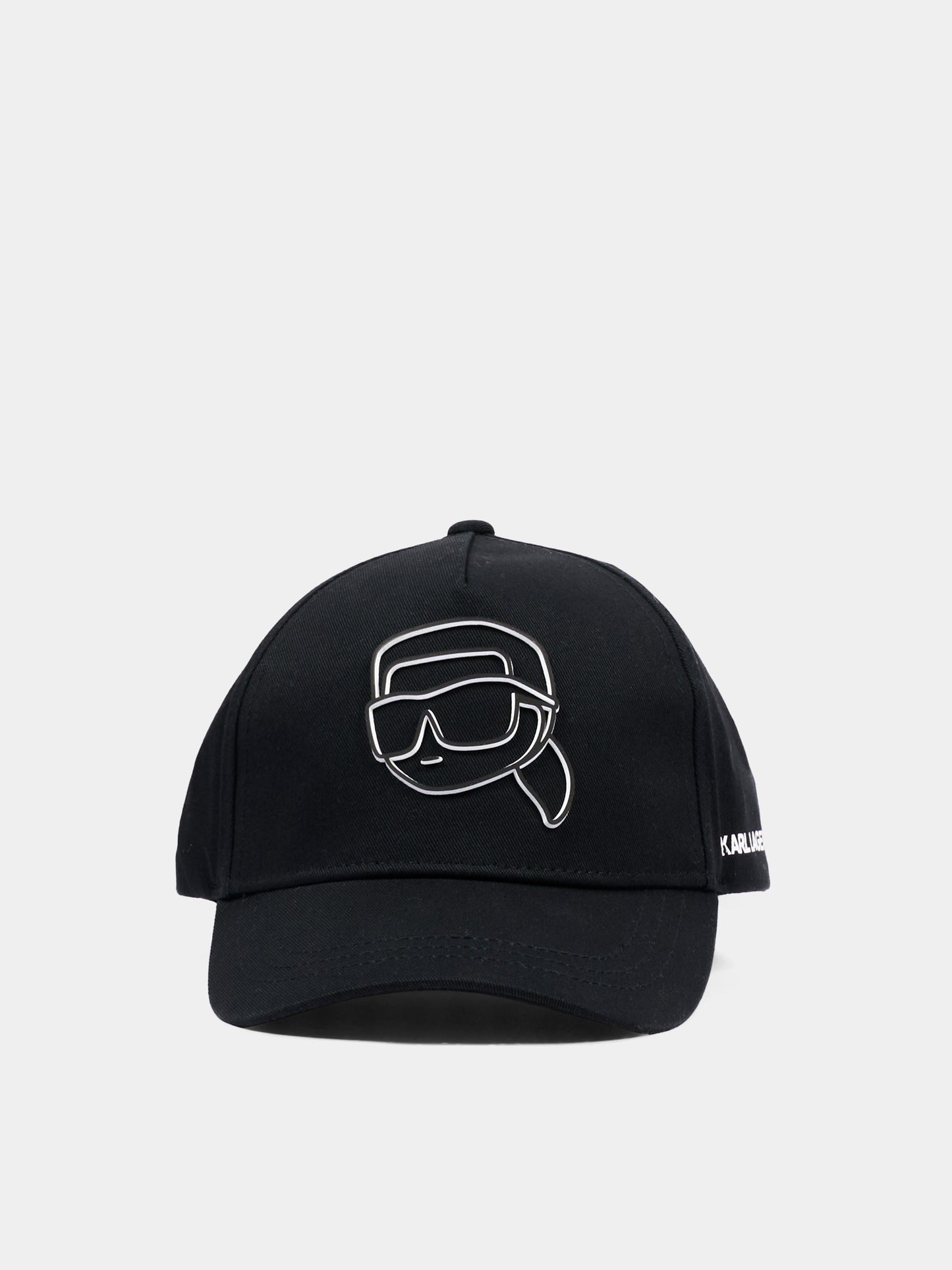 Cappello con visiera nero per bambino con logo,Karl Lagerfeld Kids,Z31444 09B