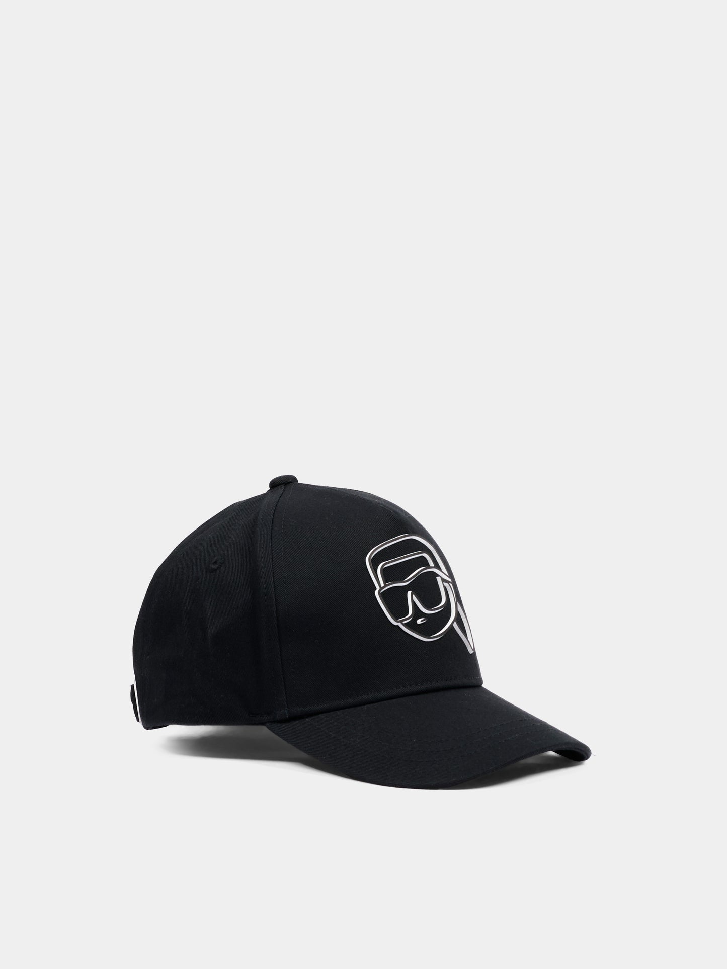 Cappello con visiera nero per bambino con logo,Karl Lagerfeld Kids,Z31444 09B