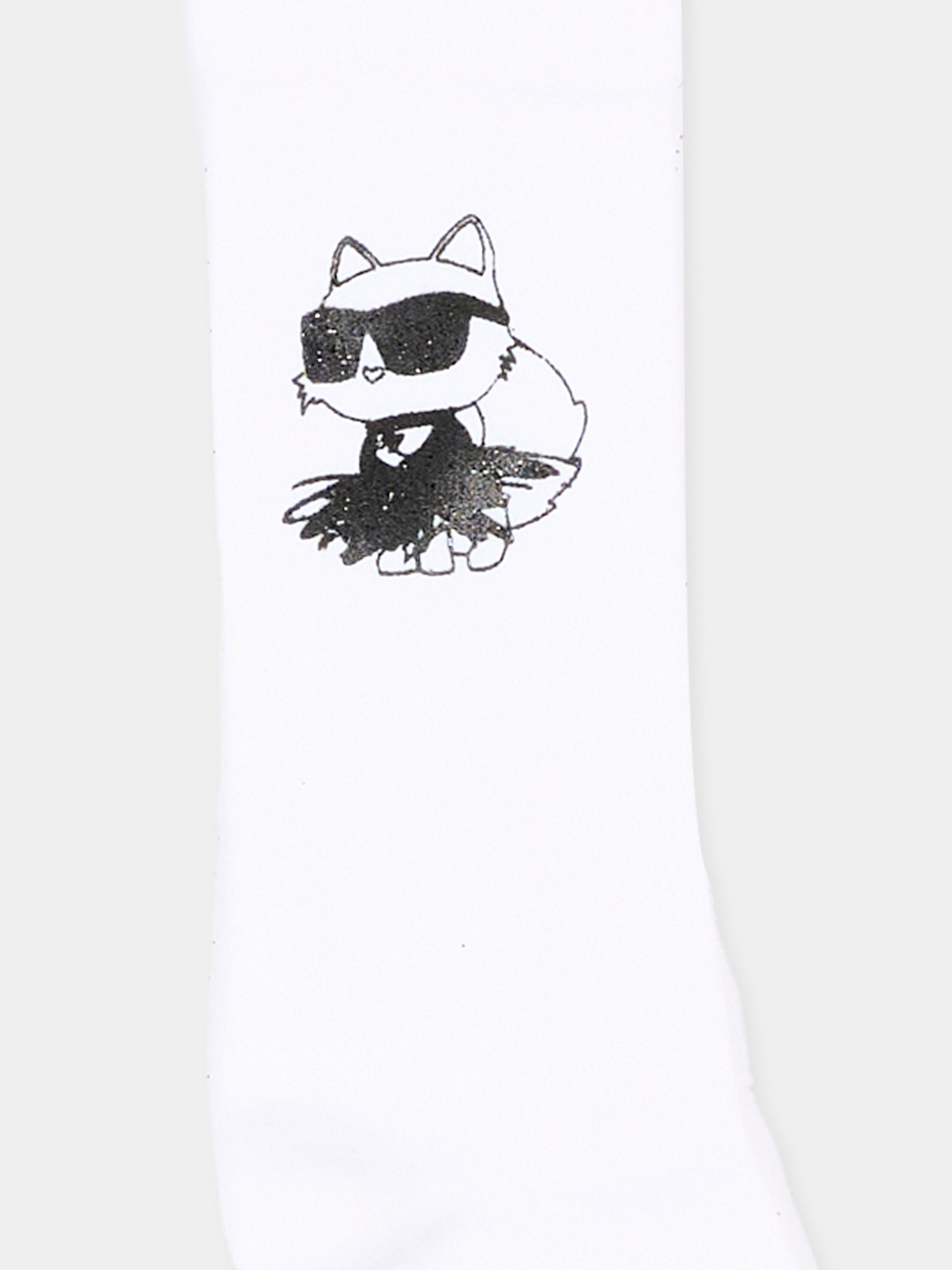 Calzino bianco per bambina con Choupette,Karl Lagerfeld Kids,Z31450 10P