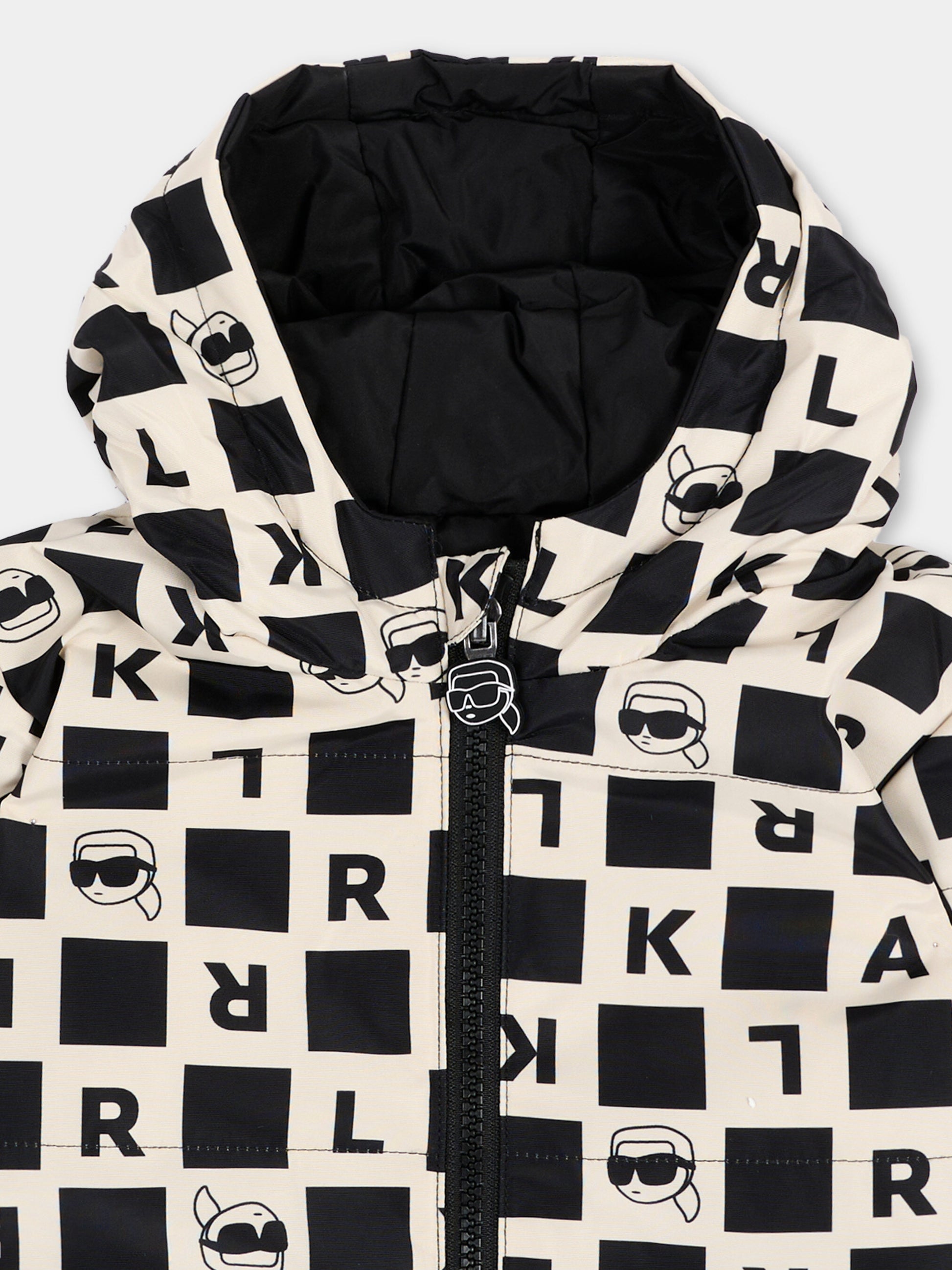 Piumino reversibile per neonato con logo,Karl Lagerfeld Kids,Z31480 211