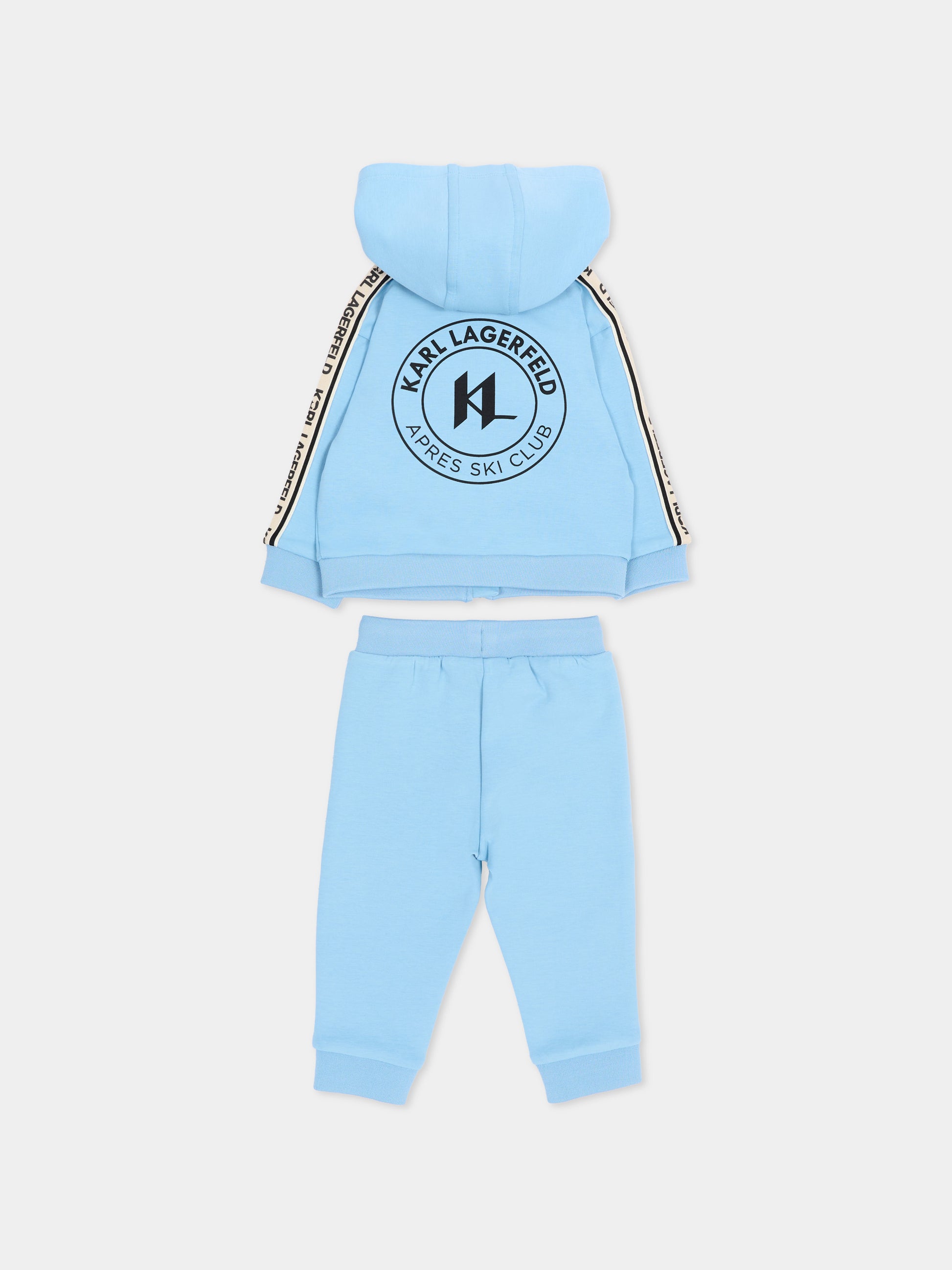 Completo sportivo azzurro per neonato con logo,Karl Lagerfeld Kids,Z31482 788