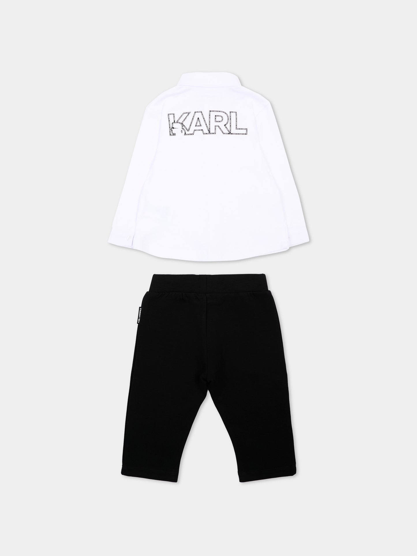 Completo nero per neonato con logo,Karl Lagerfeld Kids,Z31486 M41