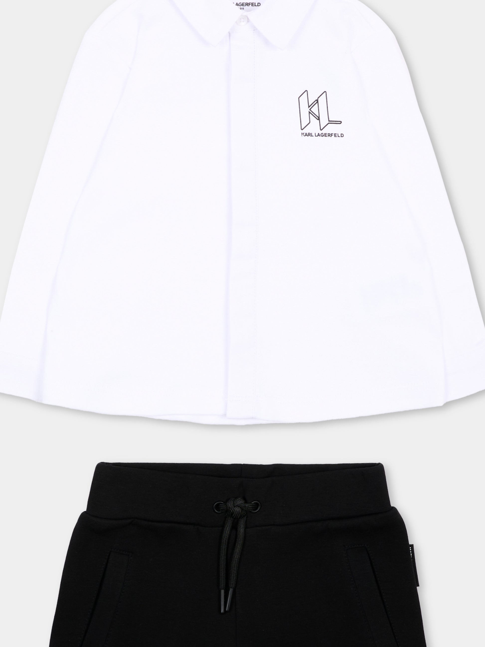Completo nero per neonato con logo,Karl Lagerfeld Kids,Z31486 M41