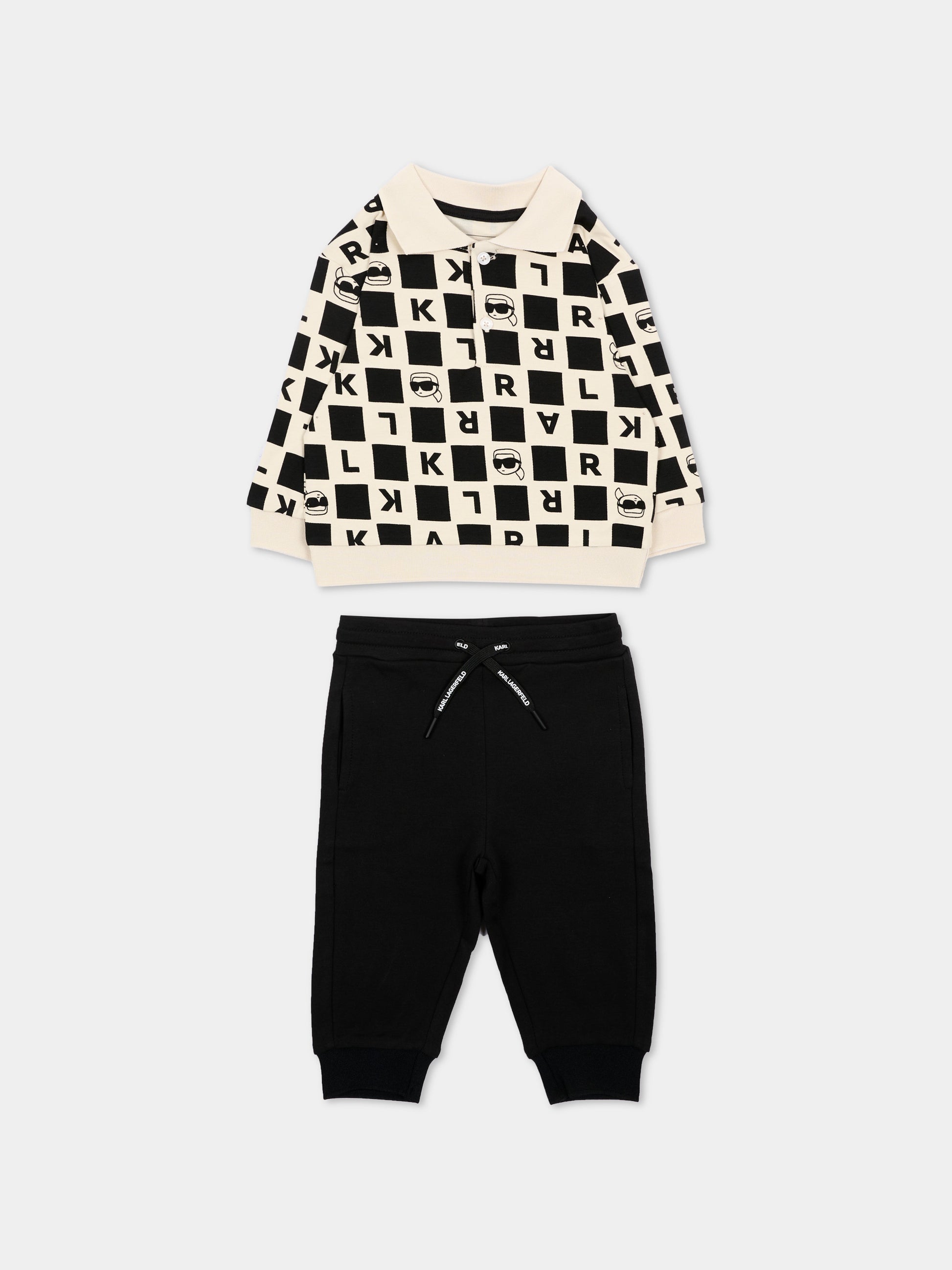 Completo sportivo multicolor per neonato con logo,Karl Lagerfeld Kids,Z31488 192