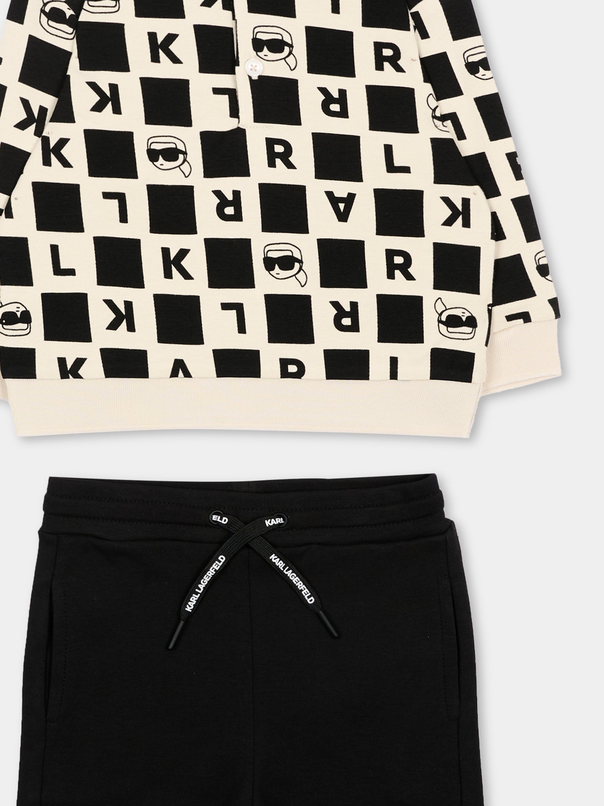 Completo sportivo multicolor per neonato con logo,Karl Lagerfeld Kids,Z31488 192