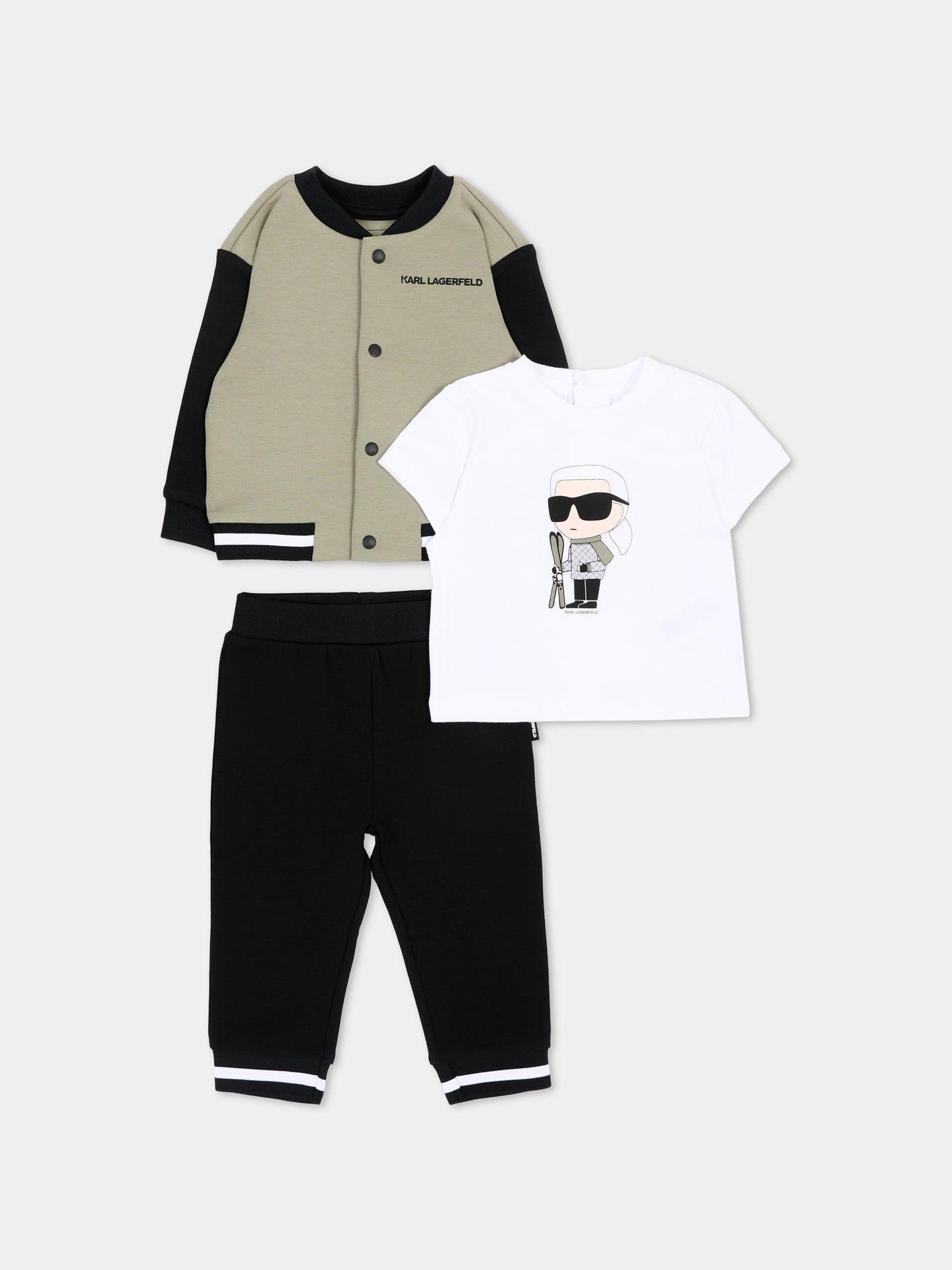 Completo sportivo multicolor per neonato con logo,Karl Lagerfeld Kids,Z31492 U60